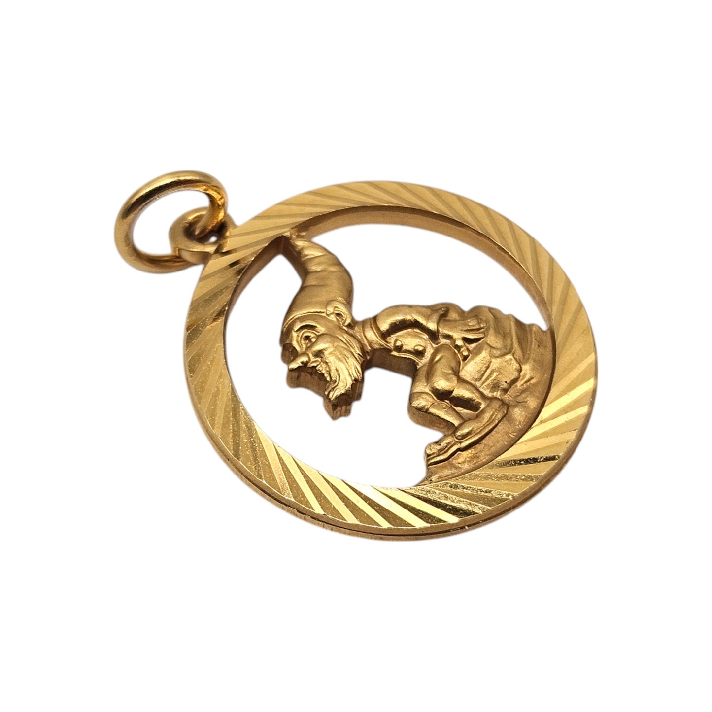 Irish 9ct 375 Yellow Gold Leprechaun Charm 1979 L 1.7 cm 2.5 g.