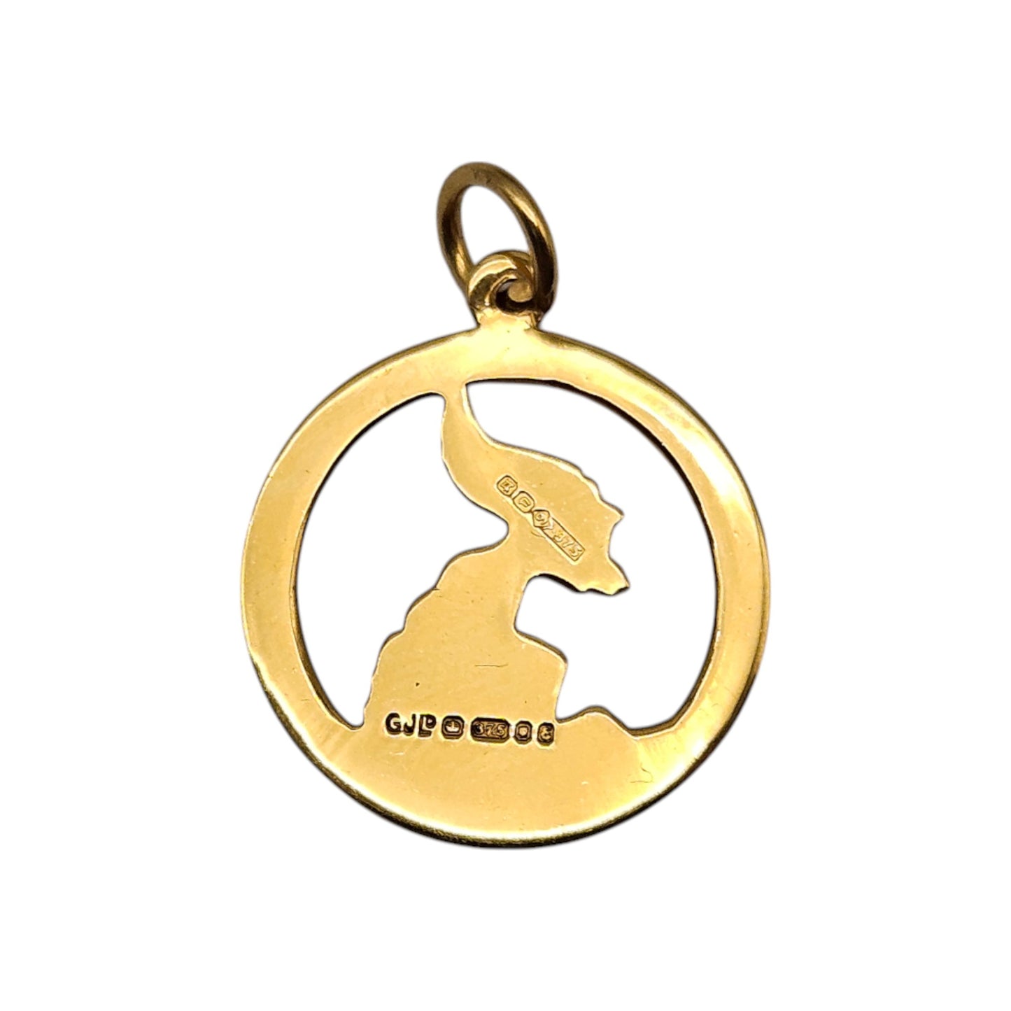 Irish 9ct 375 Yellow Gold Leprechaun Charm 1979 L 1.7 cm 2.5 g.