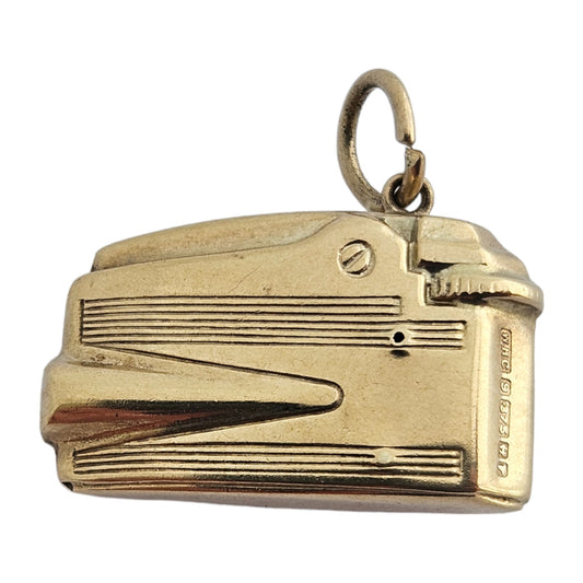 9ct 375 Yellow Gold Lighter Charm 1970 L 1.8 cm 1.3 g