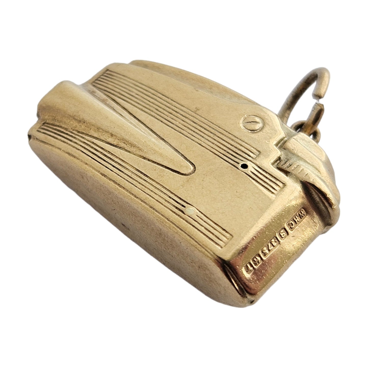 9ct 375 Yellow Gold Lighter Charm 1970 L 1.8 cm 1.3 g