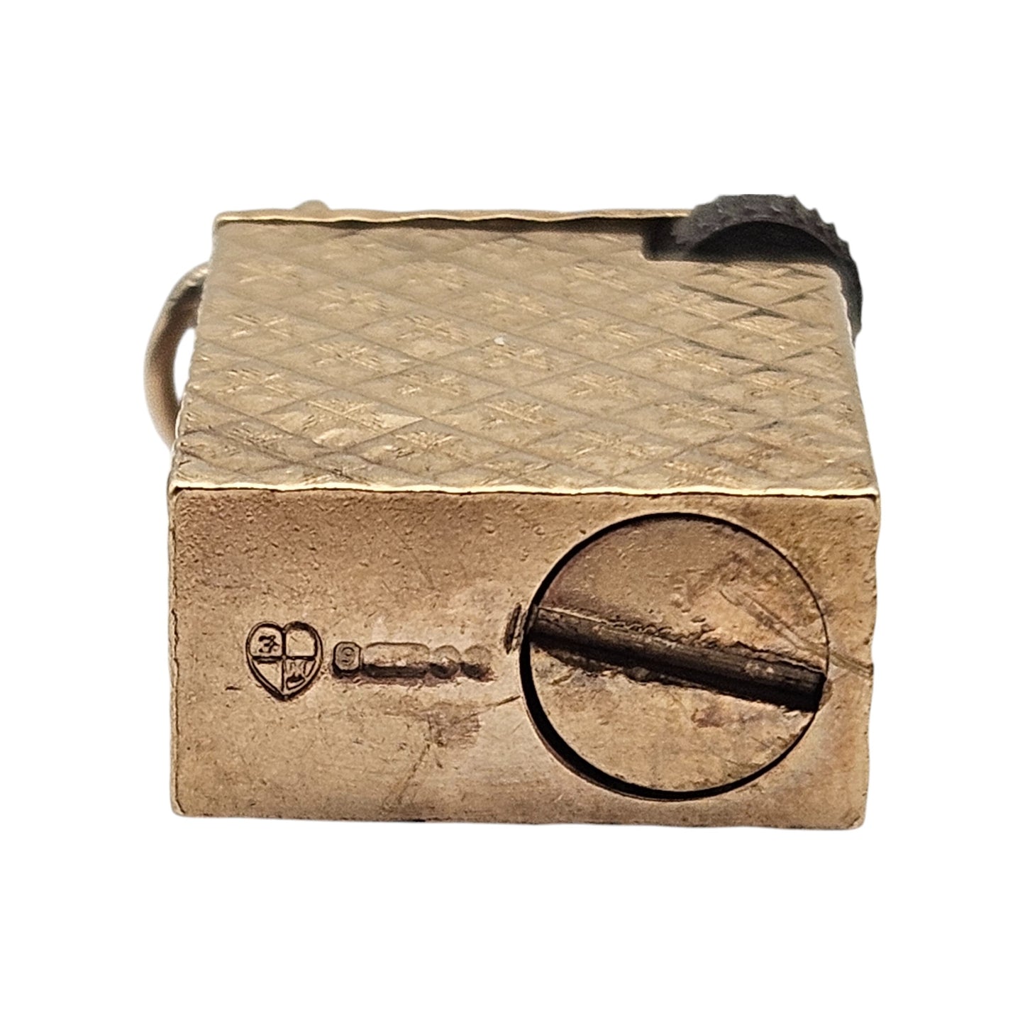 Heavy 9ct 375 Yellow Gold Lighter Charm c.1970 L 2.0 cm 10.0 g
