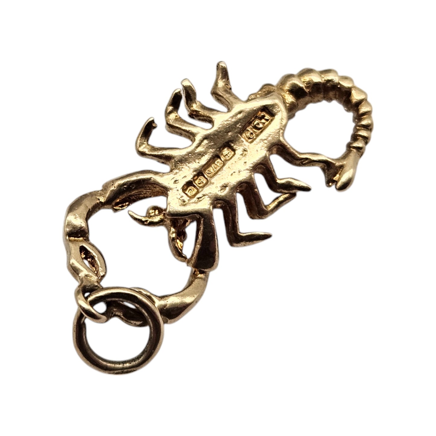 9ct 375 Yellow Gold Lobster Charm 1977 L 1.9 cm 1.5 g.