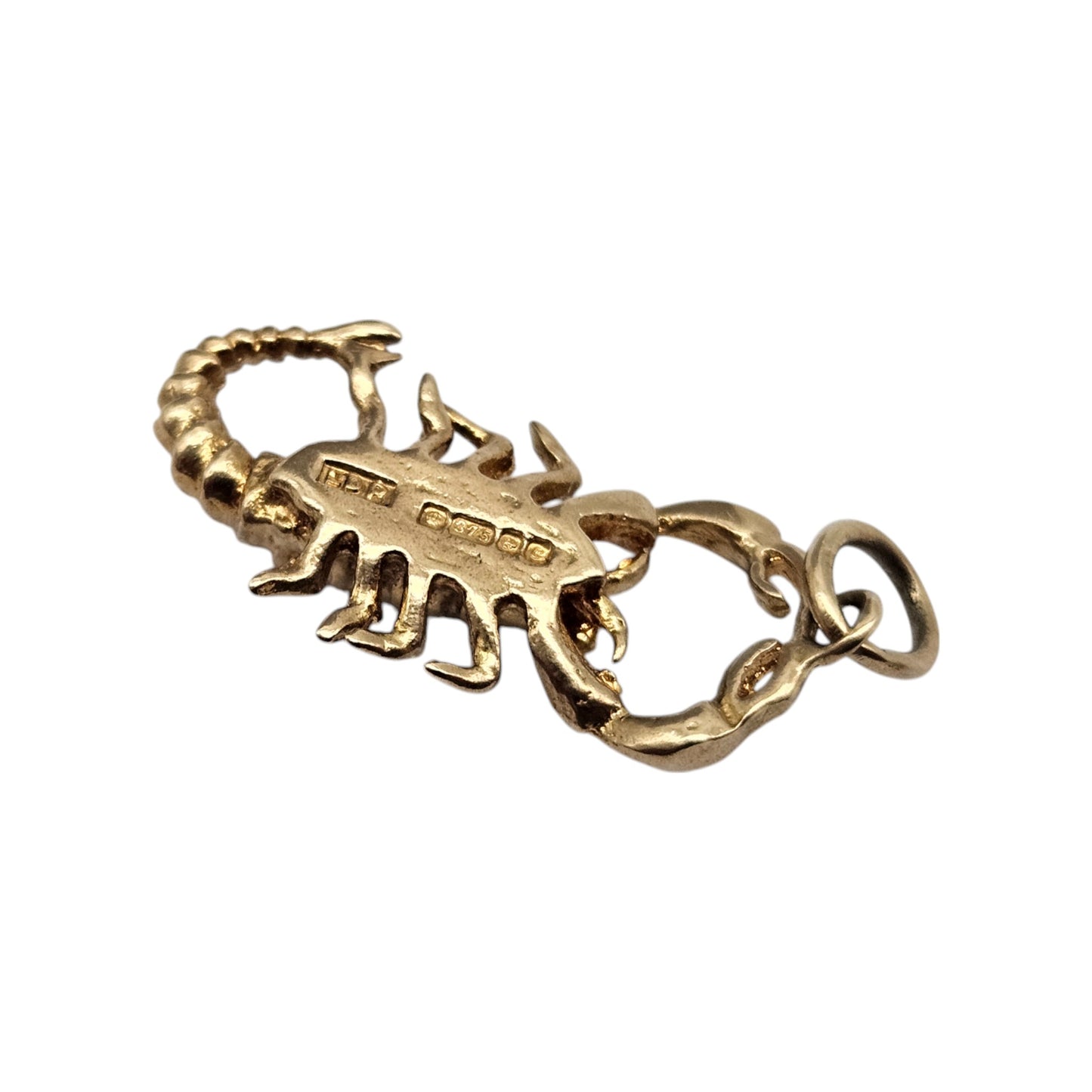 9ct 375 Yellow Gold Lobster Charm 1977 L 1.9 cm 1.5 g.