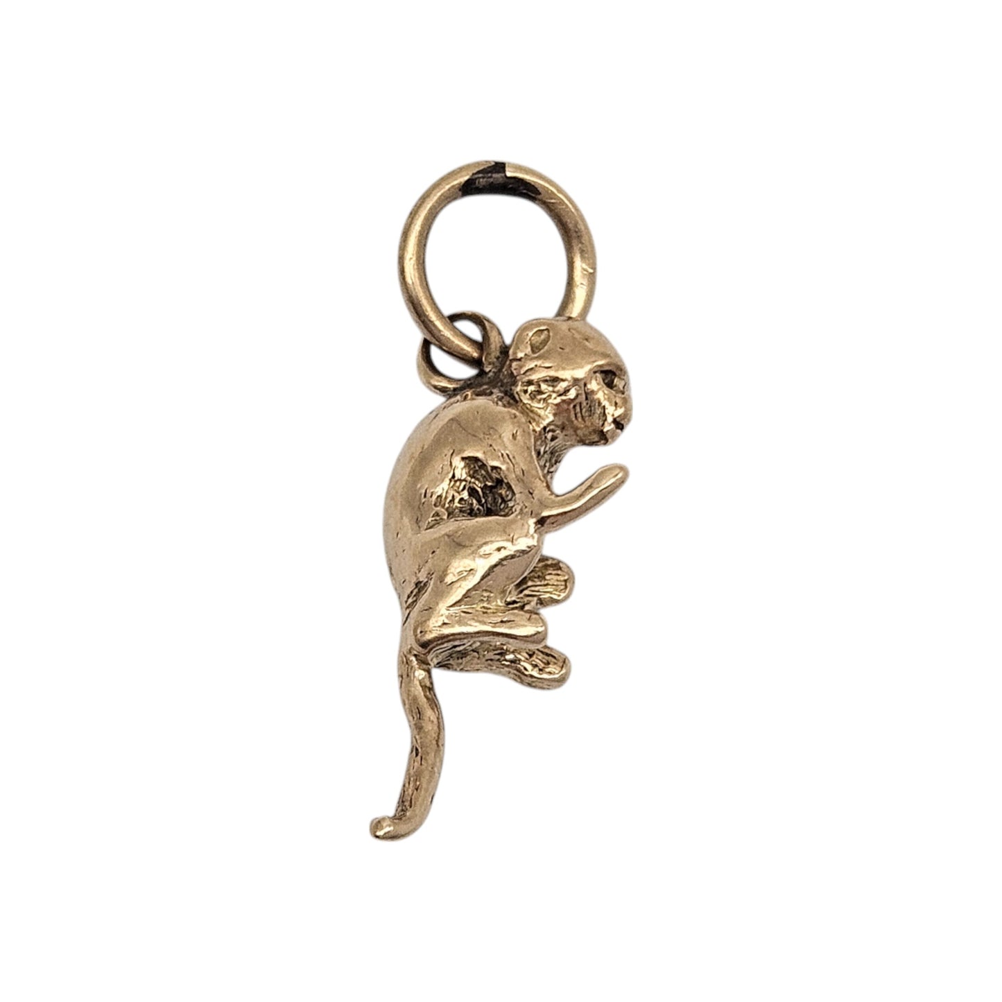 9ct 375 Yellow Gold Monkey Charm 1947 L 1.5 cm 1.5 g.
