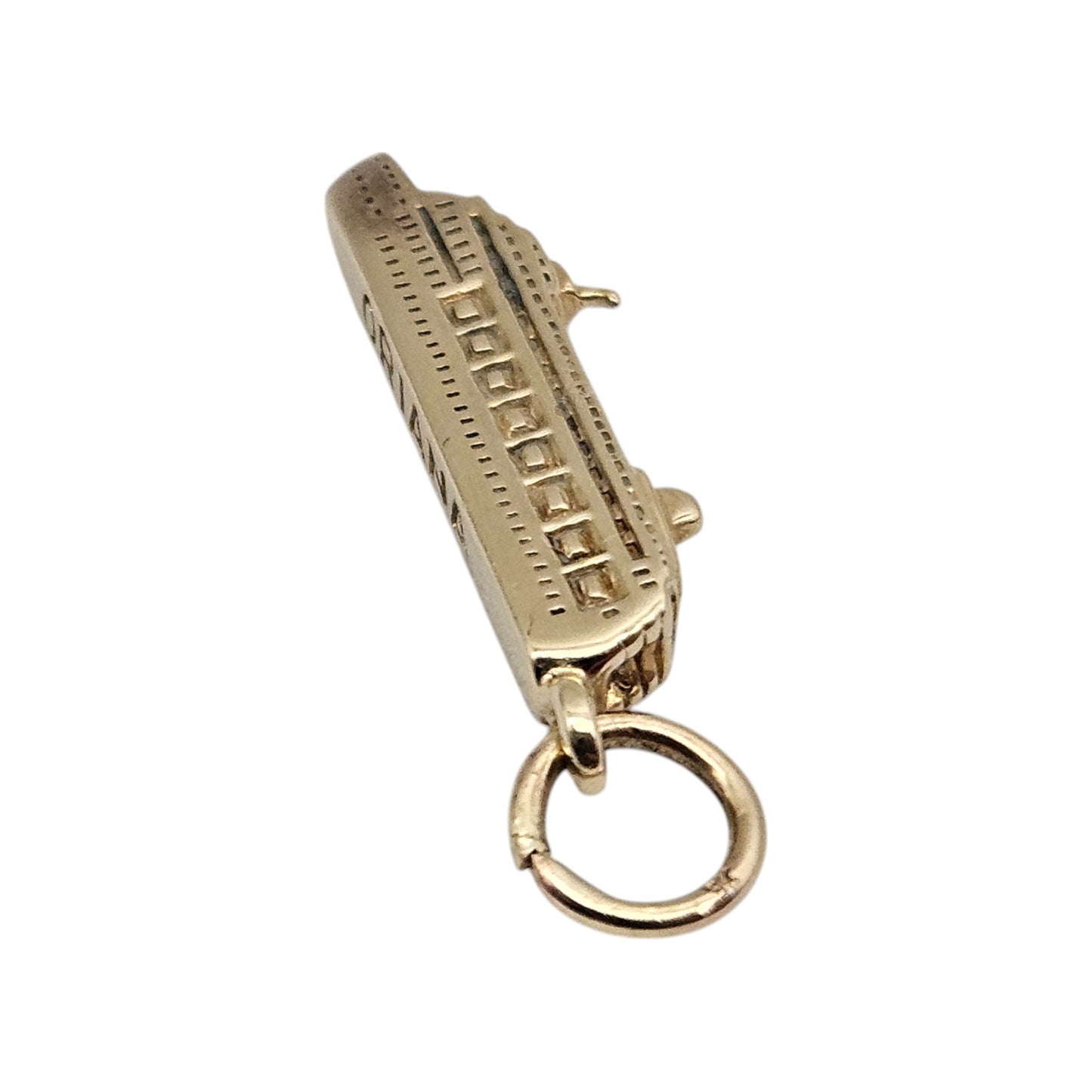 9ct Yellow Gold "ORIANA" Cruise Ship Charm L 2.0 cm 2.4 g.