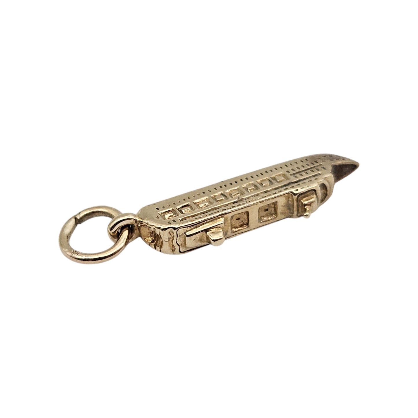 9ct Yellow Gold "ORIANA" Cruise Ship Charm L 2.0 cm 2.4 g.