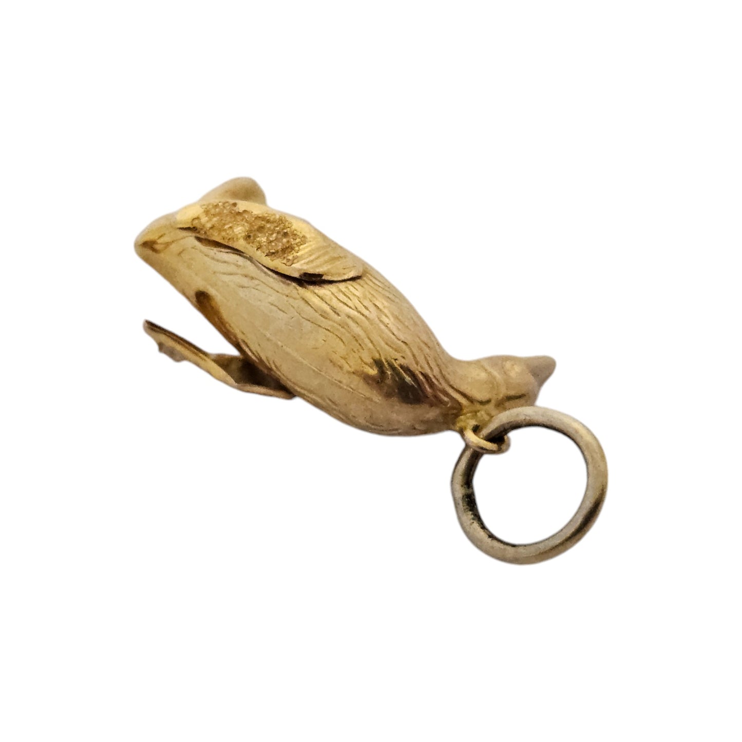 9ct 375 Yellow Gold Penguin Charm 1975 L 1.9 cm 1.1 g.