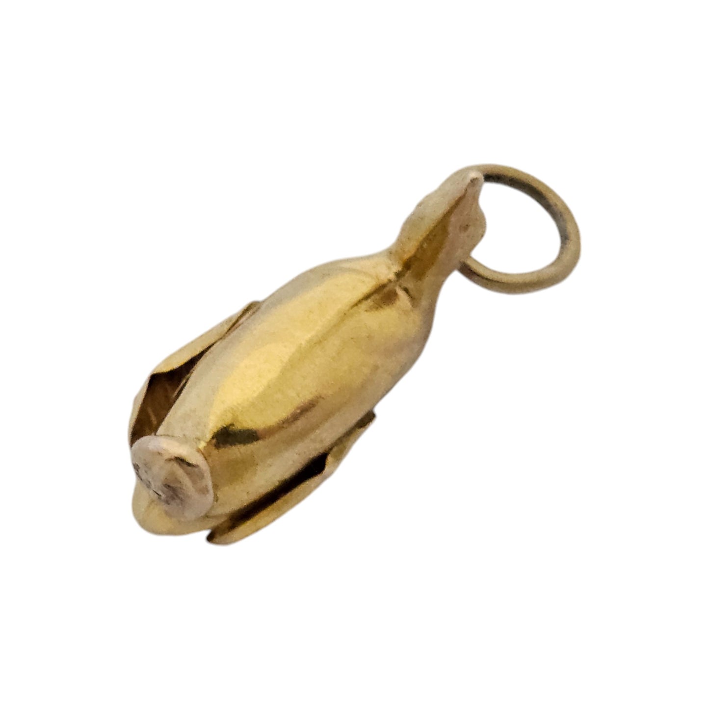 9ct 375 Yellow Gold Penguin Charm 1975 L 1.9 cm 1.1 g.