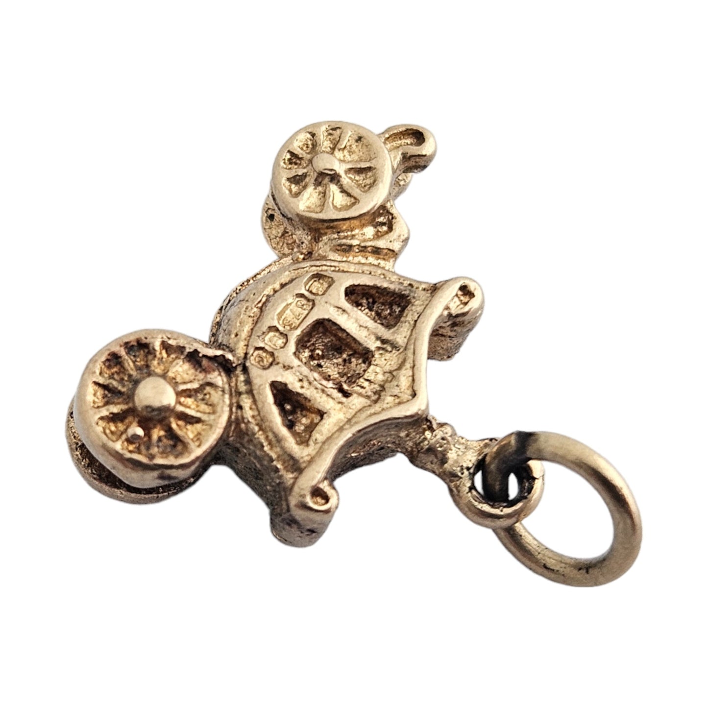 9ct 375 Yellow Gold Royal Carriage Charm 1977 L 1.4 cm 2.6 g