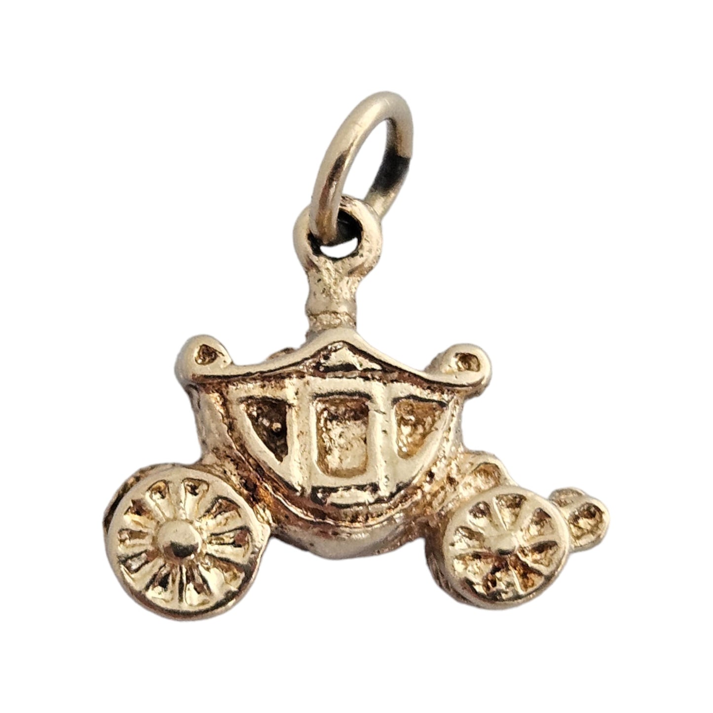 9ct 375 Yellow Gold Royal Carriage Charm 1977 L 1.4 cm 2.6 g