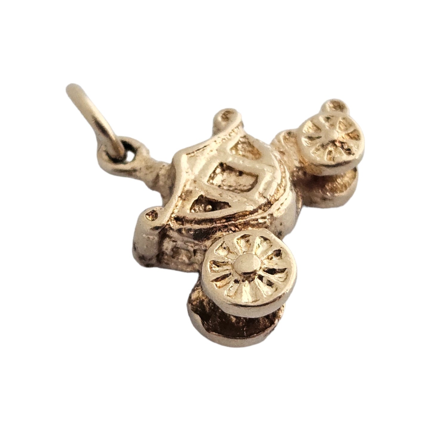9ct 375 Yellow Gold Royal Carriage Charm 1977 L 1.4 cm 2.6 g