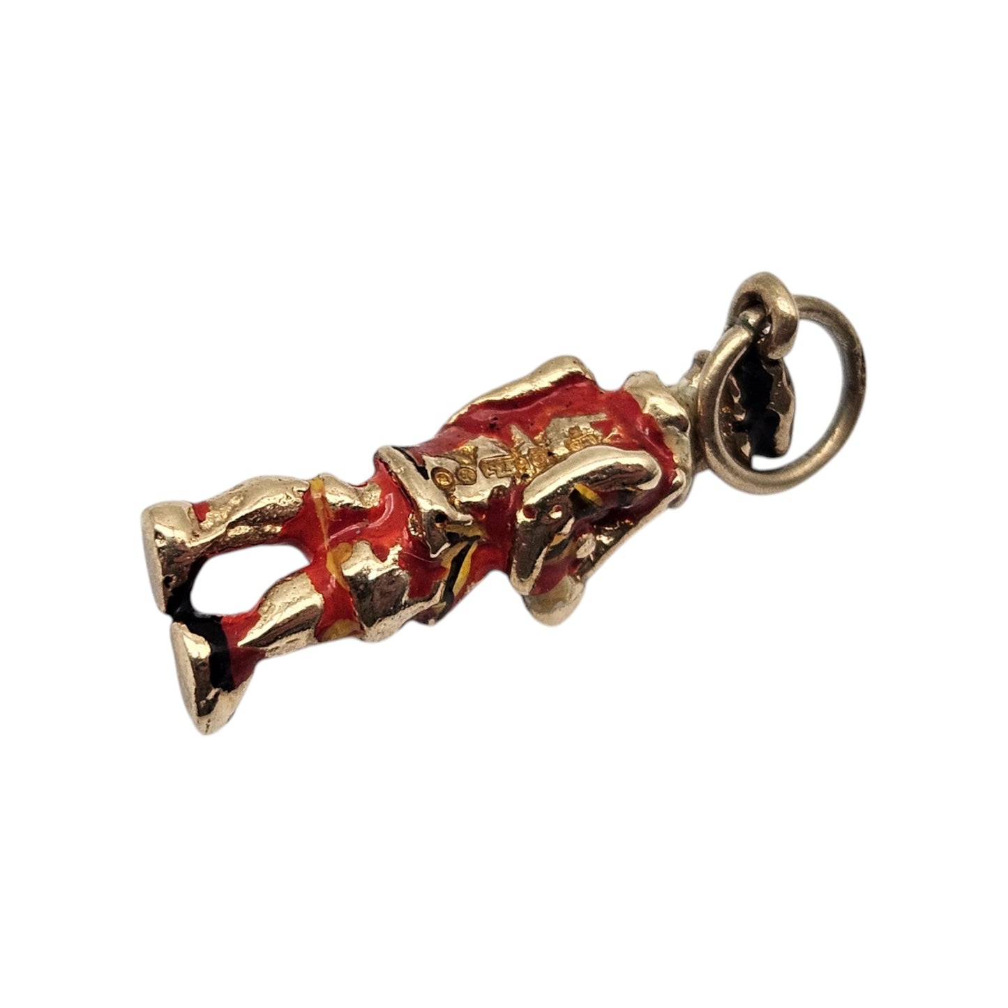 9ct 375 Yellow Gold Royal Guard Charm 1970 L 1.9 cm 2.0 g.