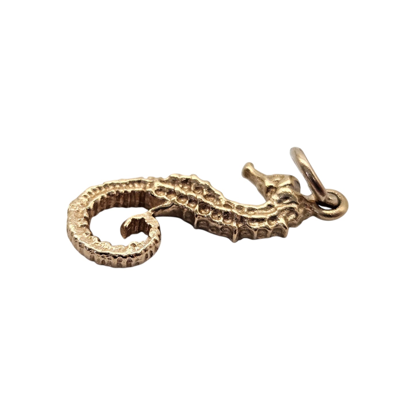 9ct Yellow Gold Seahorse Charm L 1.9 cm 2.0 g.