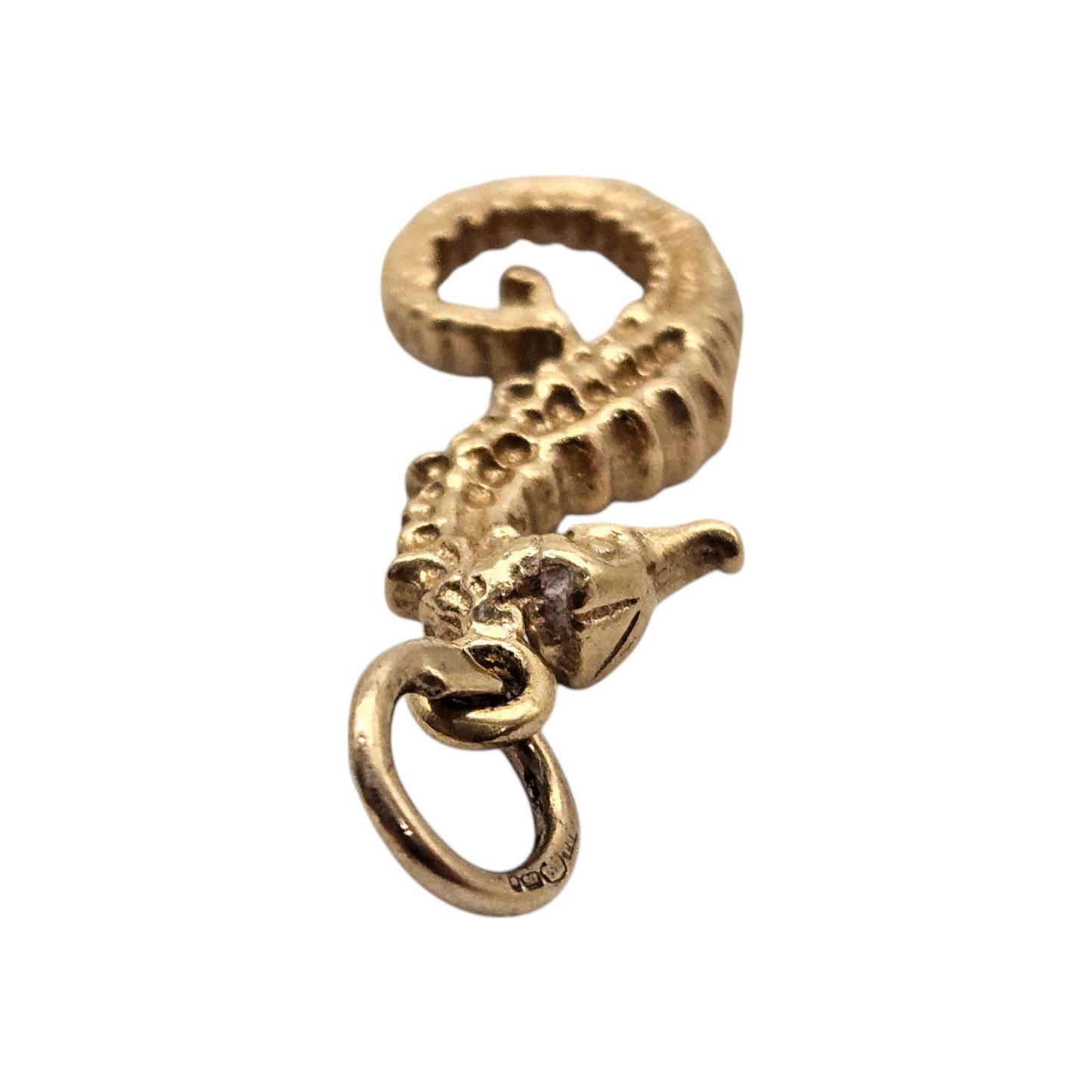9ct Yellow Gold Seahorse Charm L 1.9 cm 2.0 g.