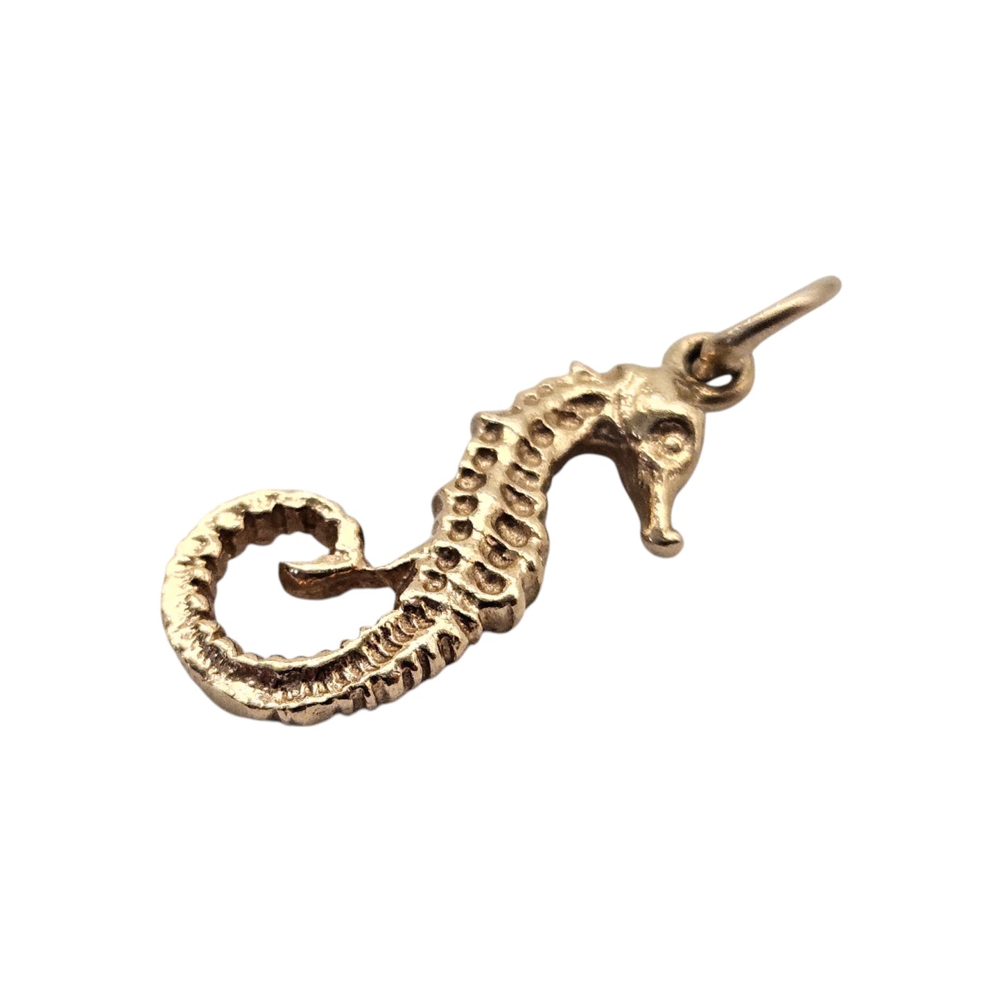 9ct Yellow Gold Seahorse Charm L 1.9 cm 2.0 g.