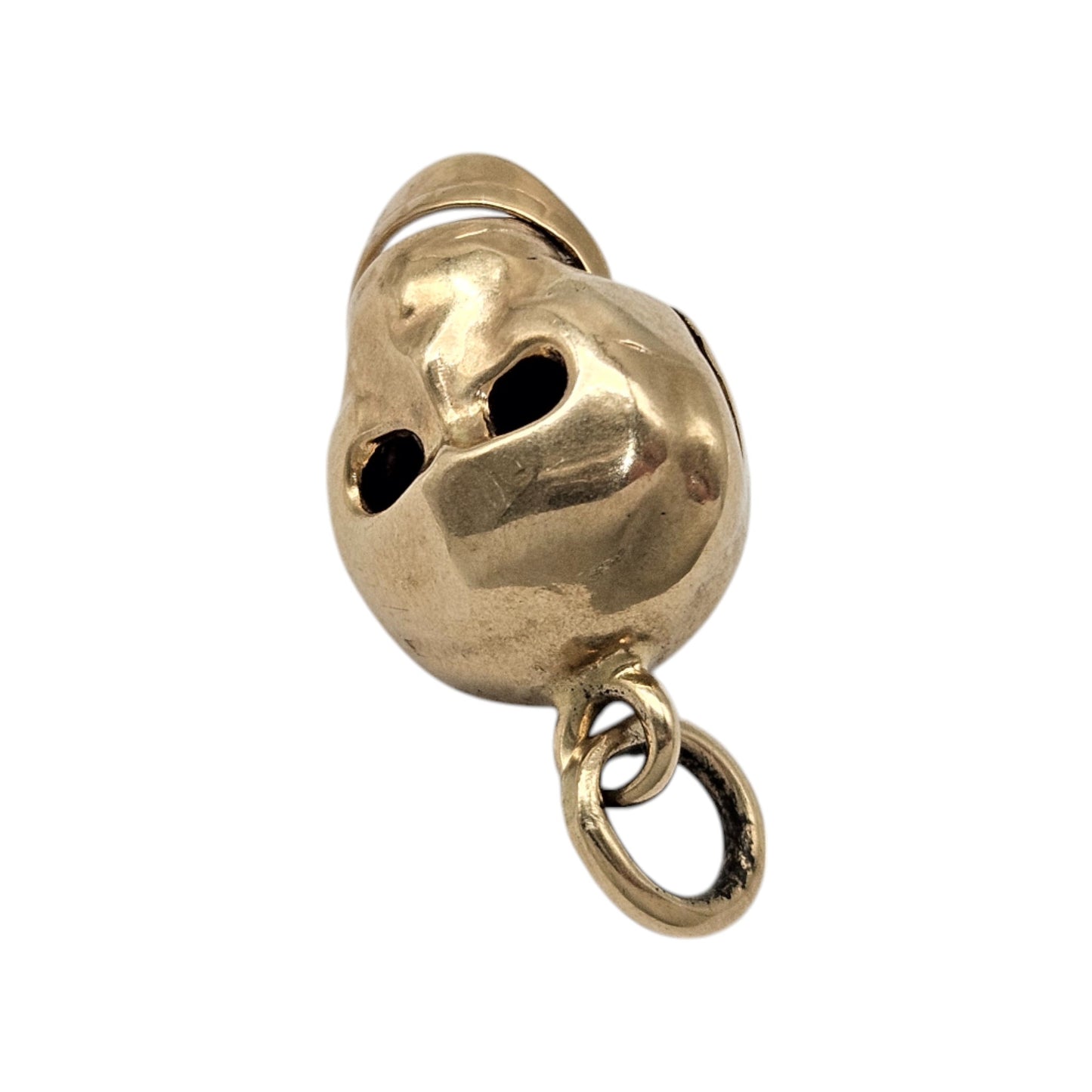 Unusual 9ct 375 Yellow Gold Skull Articulated Charm c.1960 L 1.4 cm 1.3 g.