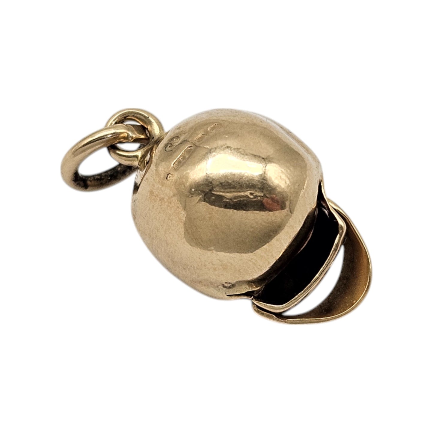 Unusual 9ct 375 Yellow Gold Skull Articulated Charm c.1960 L 1.4 cm 1.3 g.
