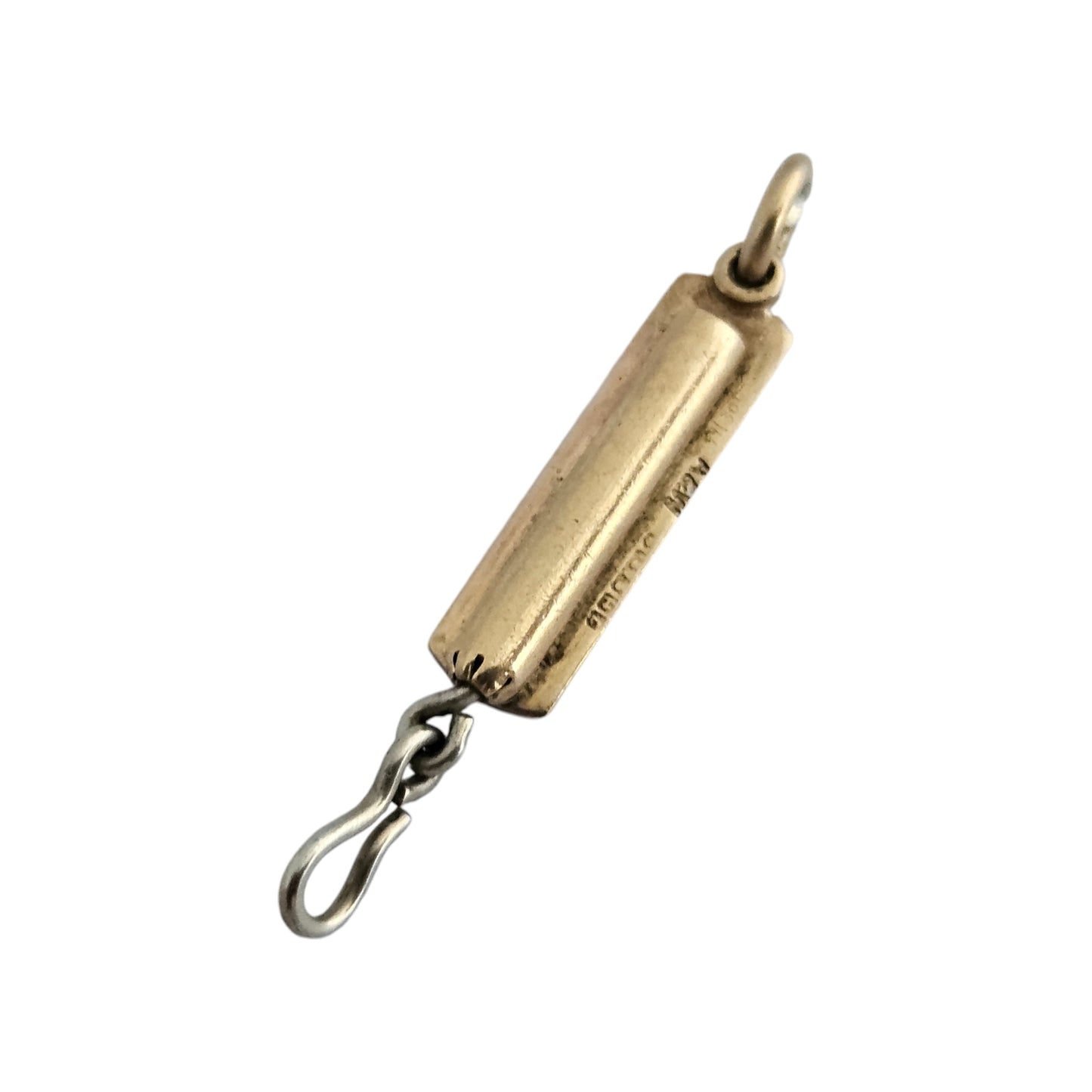 Very Rare 9ct 375 Yellow Gold Spring Scales Articulated Charm 1960 L 2.6 cm 1.3 g
