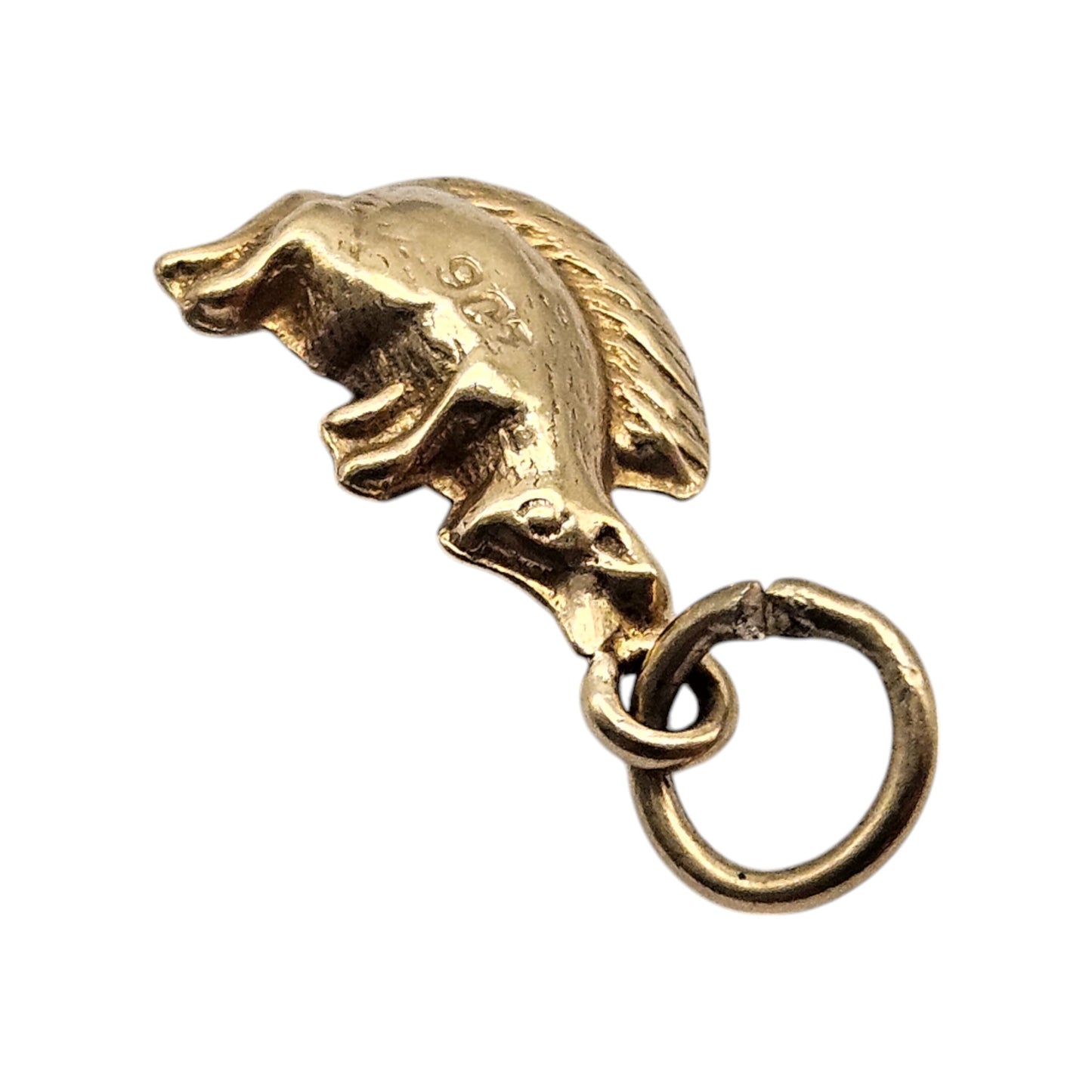 9ct Yellow Gold Squirrel Charm c.1960's L 1.0 cm 0.5 g.