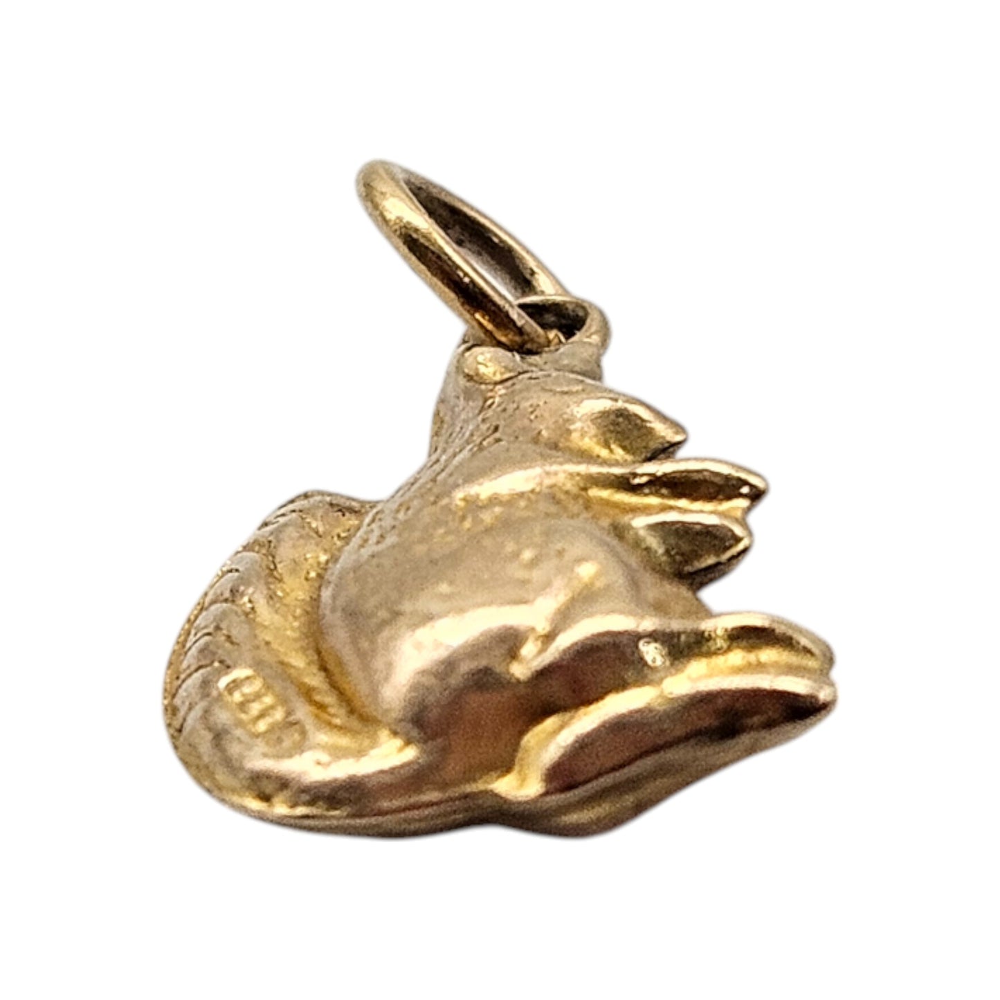 9ct 375 Yellow Gold Squirrel Charm 1955 L 1.1 cm 0.4 g.