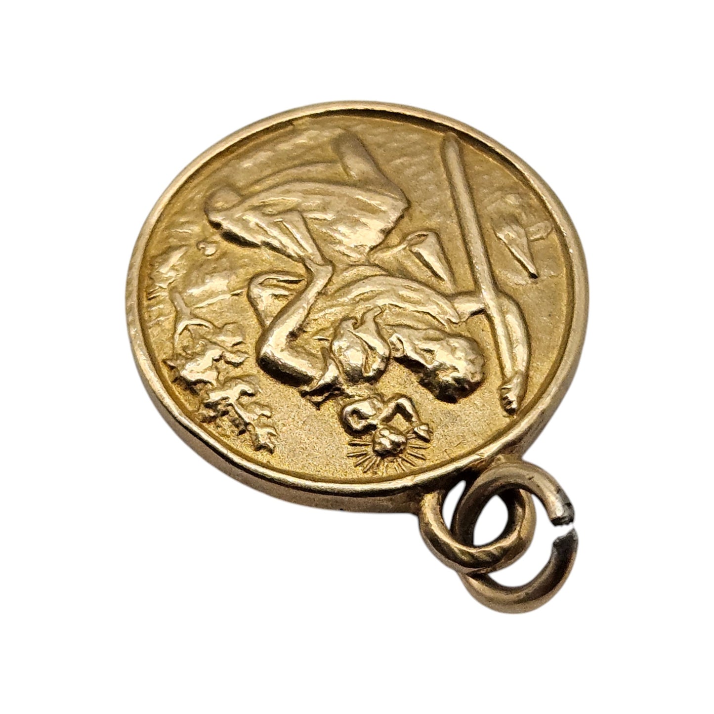 9ct Yellow Gold St. Christopher Charm c.1960's L 1.3 cm 1.8 g.