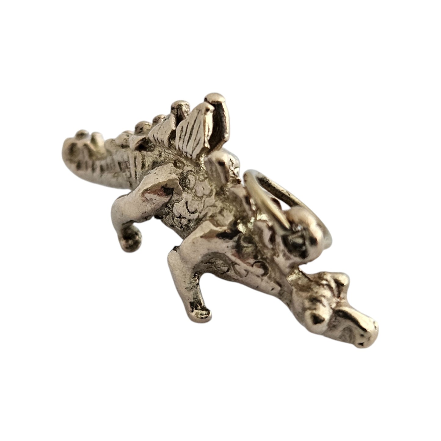 9ct 375 Yellow Gold Stegosaurus Dinosaur Charm 1959 L 2.4 cm 3.5 g.