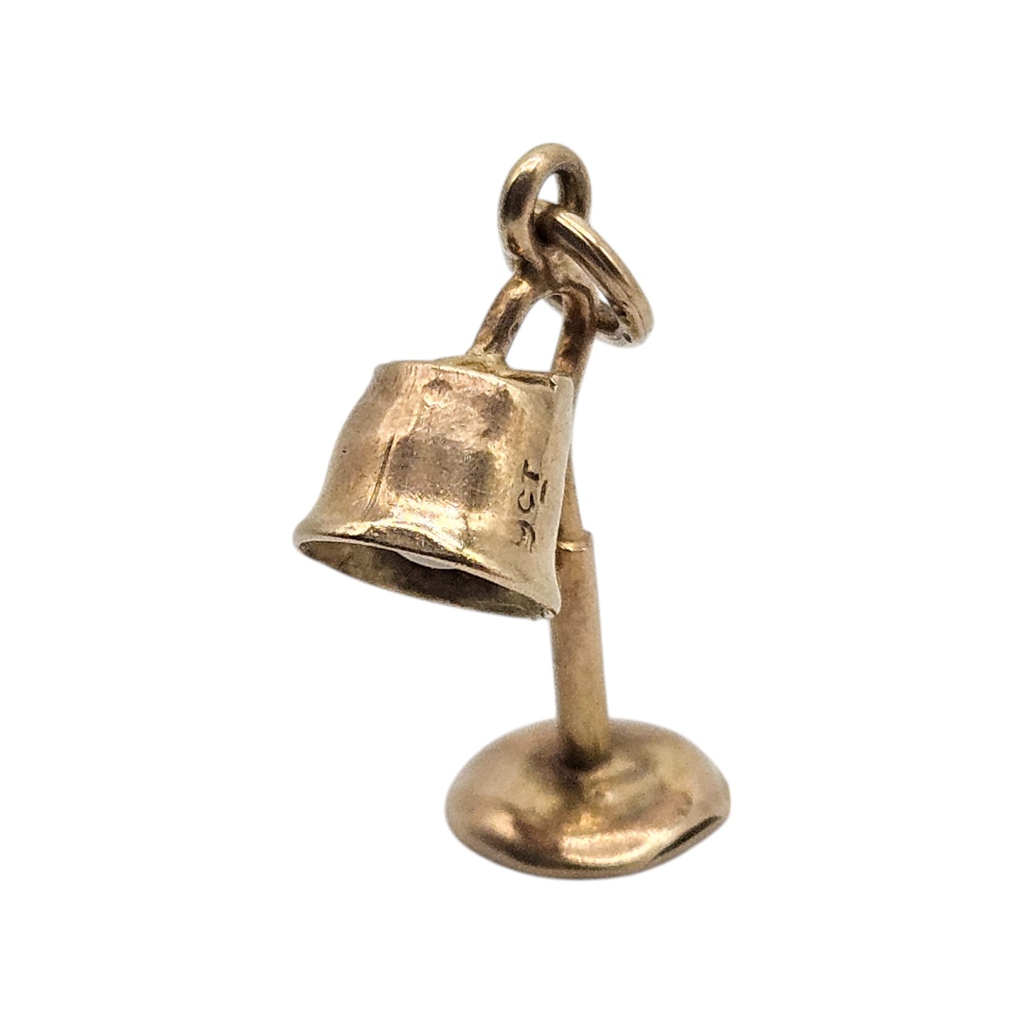 9ct Yellow Gold Table Lamp Charm c.1960's L 1.2 cm 0.7 g.