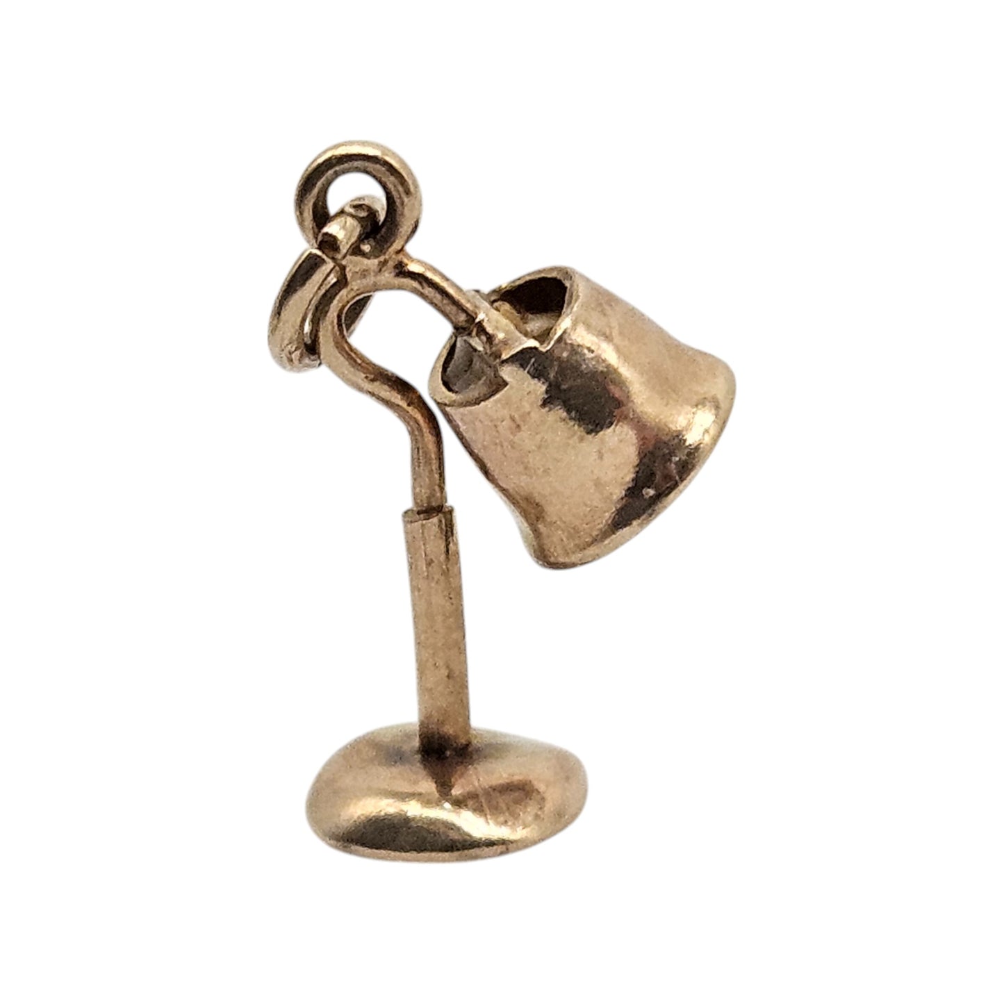 9ct Yellow Gold Table Lamp Charm c.1960's L 1.2 cm 0.7 g.