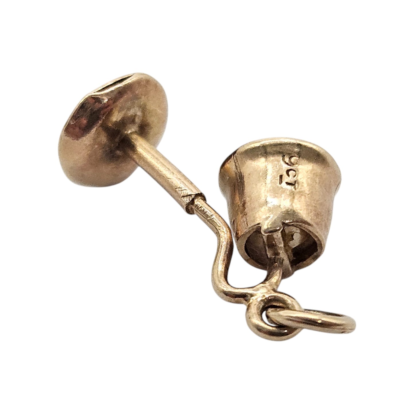 9ct Yellow Gold Table Lamp Charm c.1960's L 1.2 cm 0.7 g.