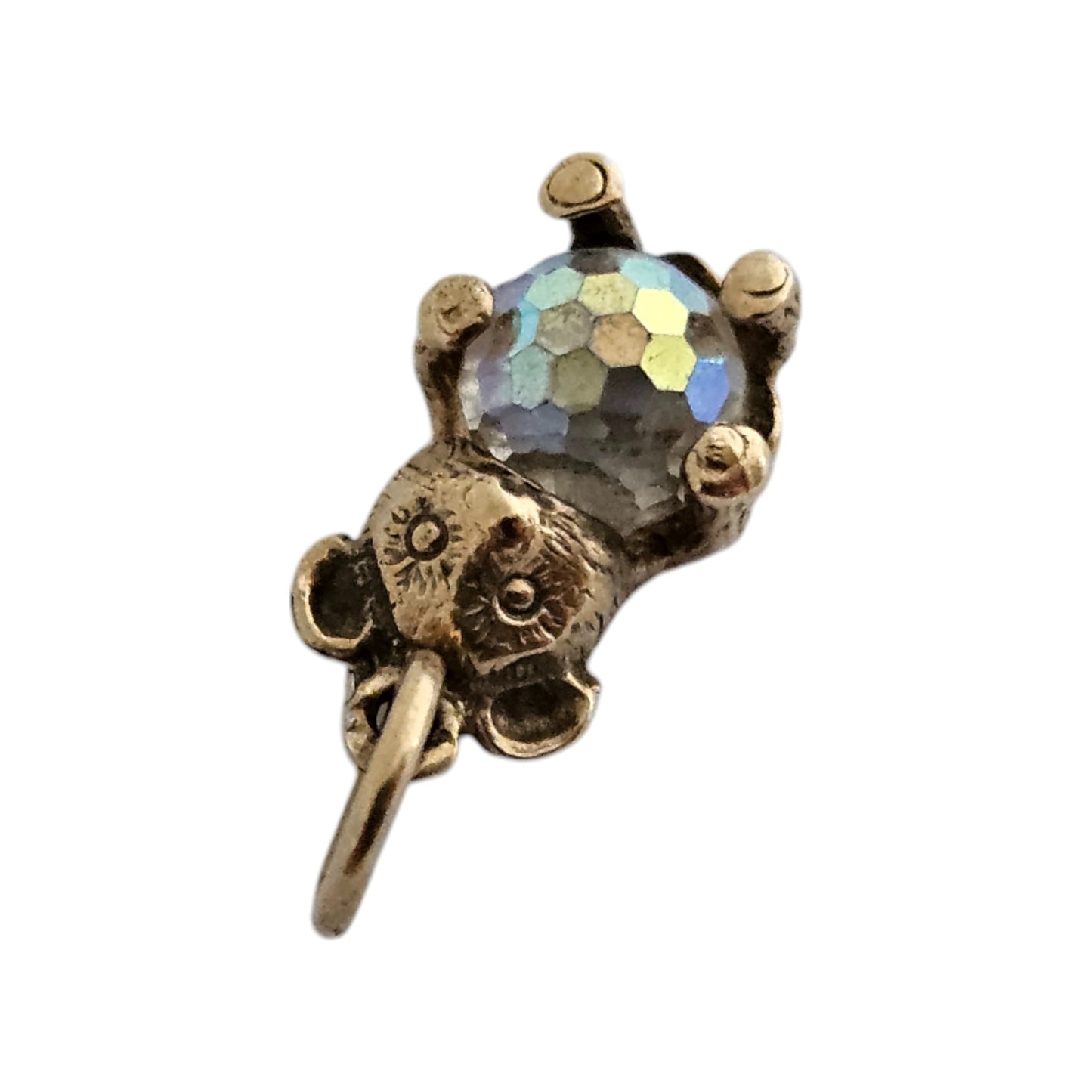 9ct 375 Yellow Gold Teddy Bear Charm 1990 L 1.1 cm 1.4 g.
