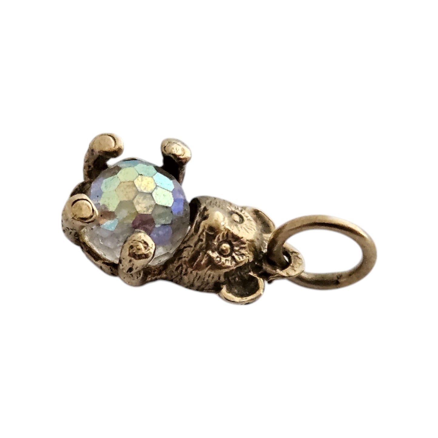 9ct 375 Yellow Gold Teddy Bear Charm 1990 L 1.1 cm 1.4 g.