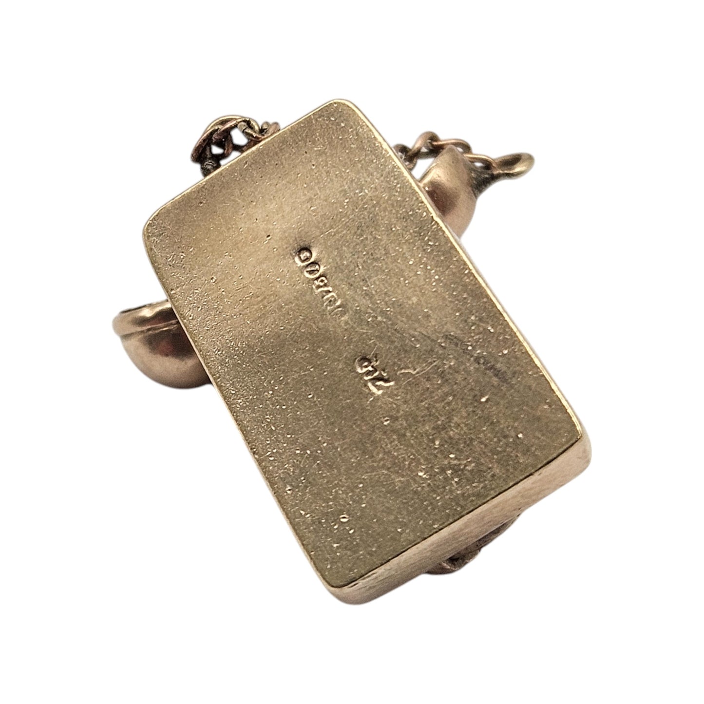Unusual 9ct 375 Yellow Gold Telephone Charm 1966 L 1.7 cm 6.8 g.