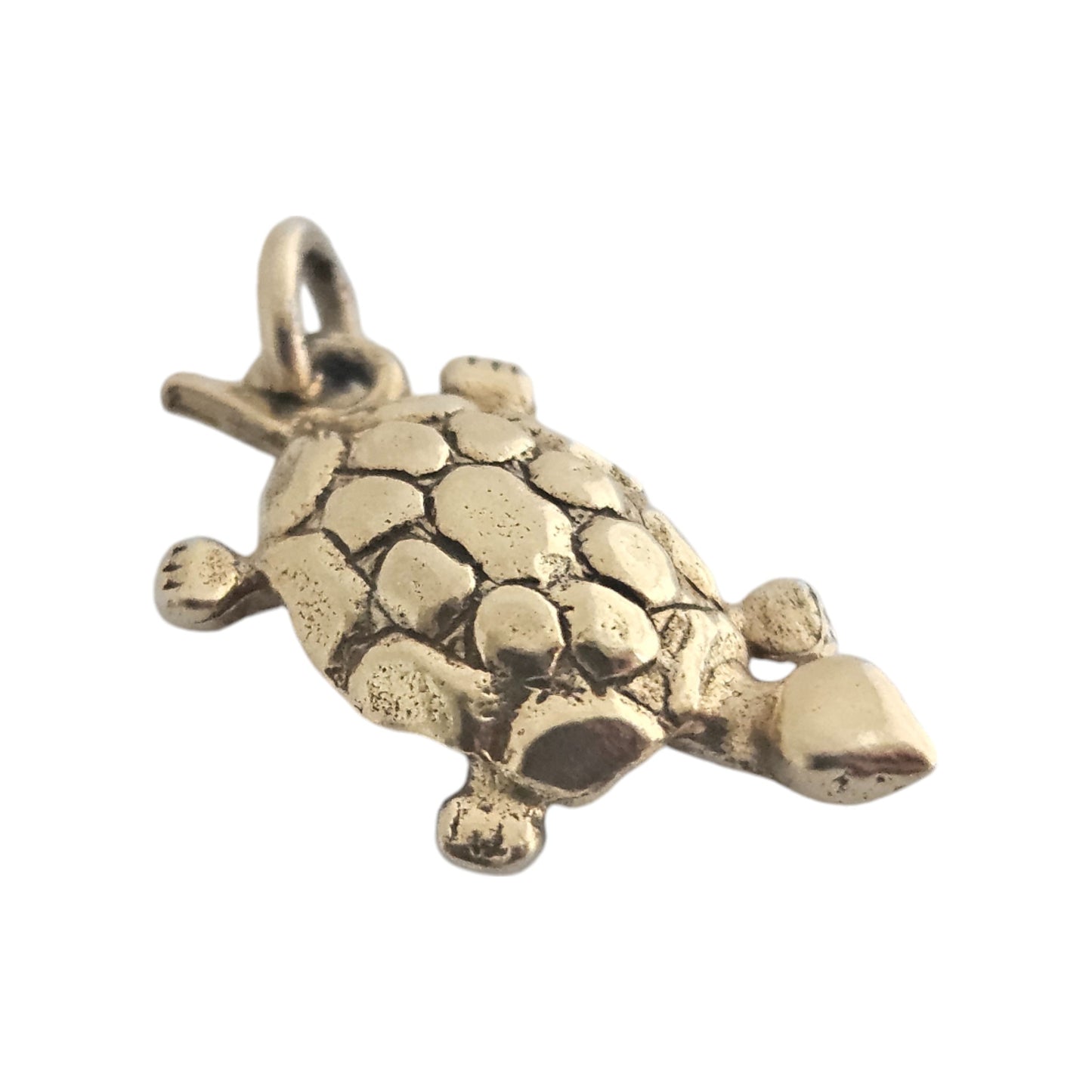 9ct 375 Yellow Gold Turtle Charm 1971 L 1.9 cm 2.1 g.