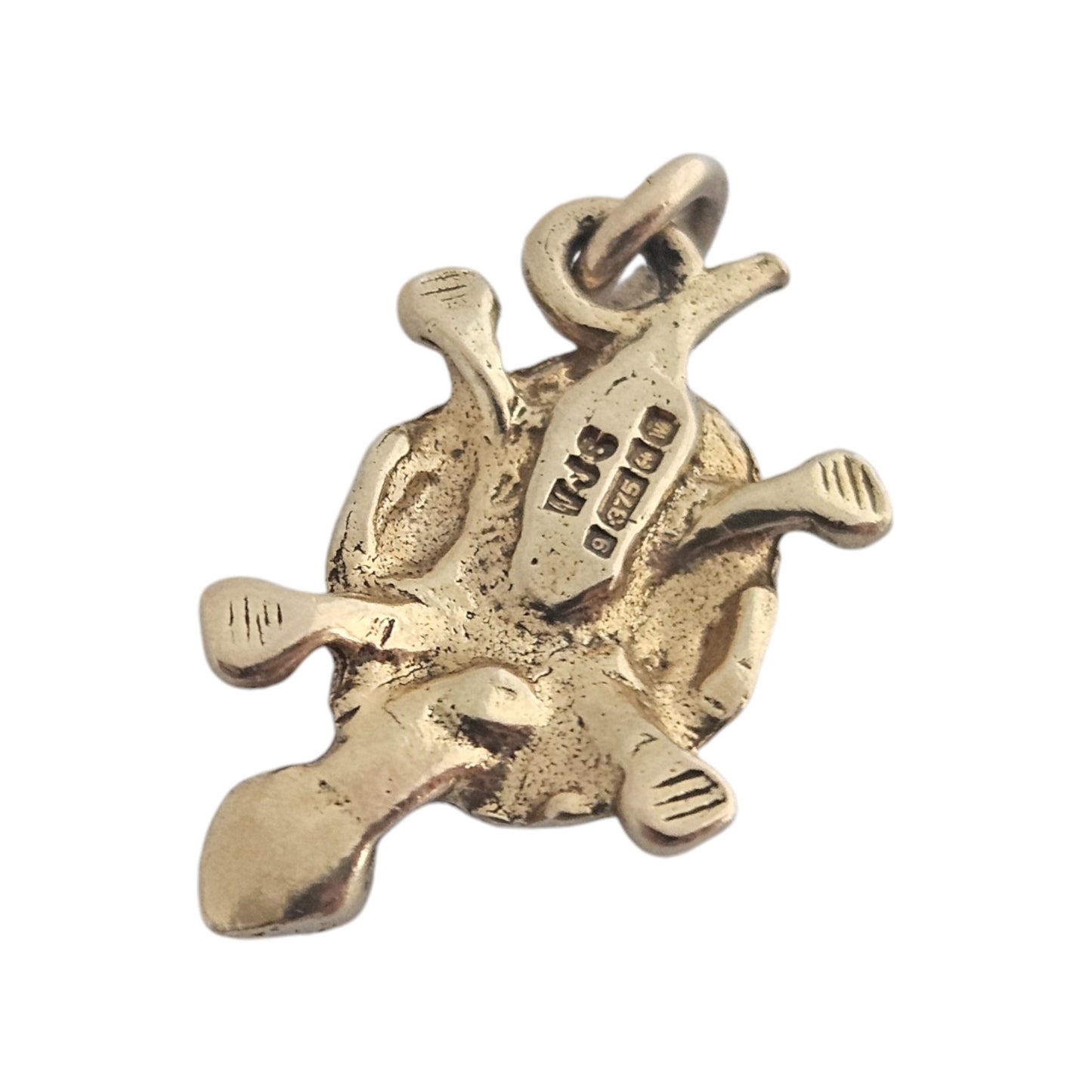 9ct 375 Yellow Gold Turtle Charm 1971 L 1.9 cm 2.1 g.