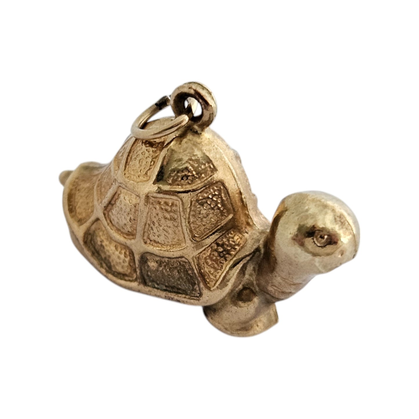 9ct 375 Yellow Gold Tortoise Charm 1978 L 2.1 cm 1.4 g.