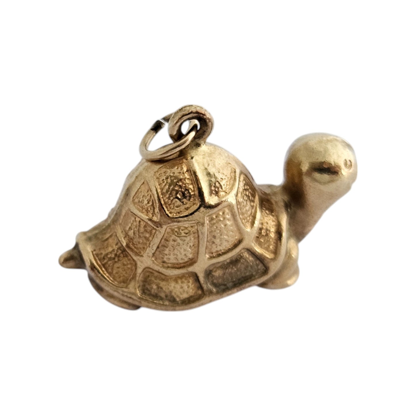 9ct 375 Yellow Gold Tortoise Charm 1978 L 2.1 cm 1.4 g.