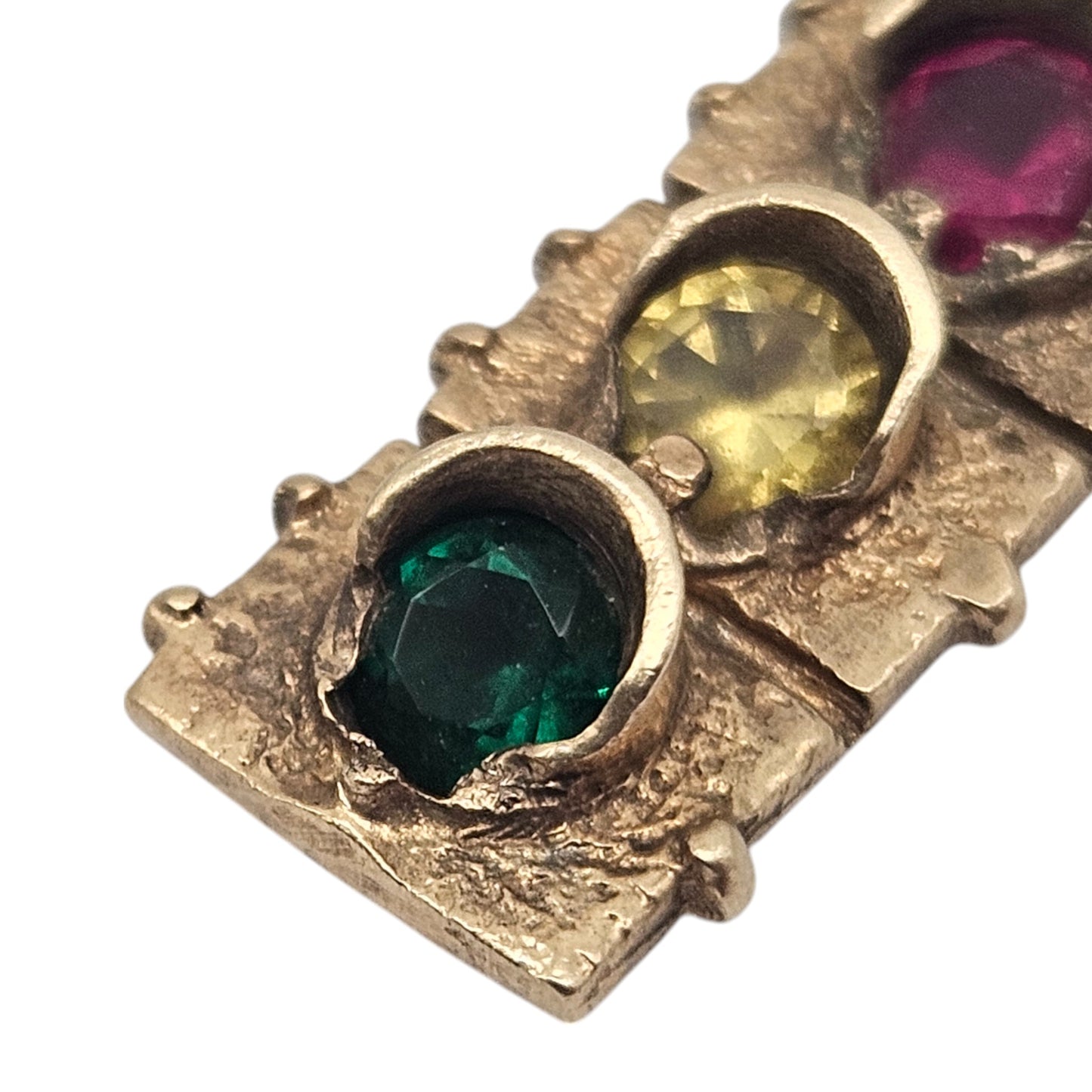 9ct 375 Yellow Gold Traffic Lights Charm 1975 L 1.8 cm 3.2 g.