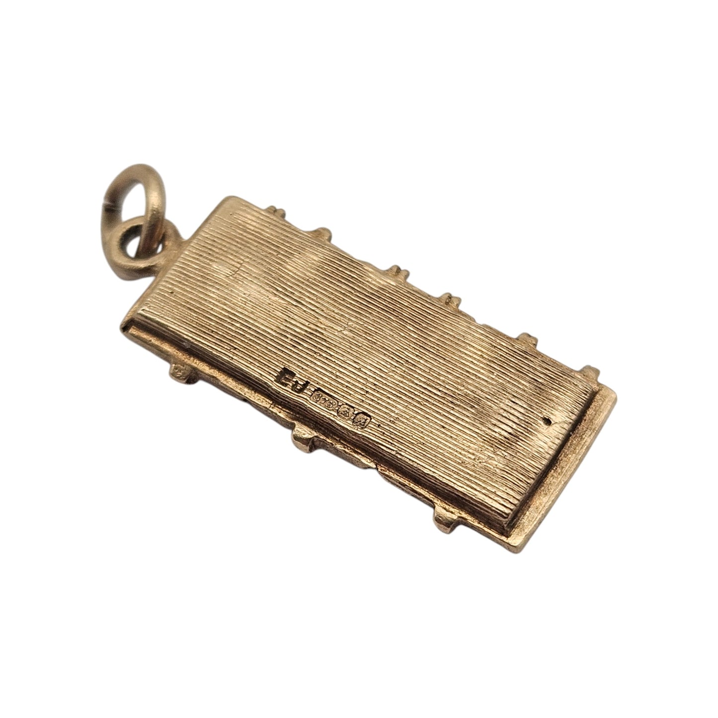 9ct 375 Yellow Gold Traffic Lights Charm 1975 L 1.8 cm 3.2 g.