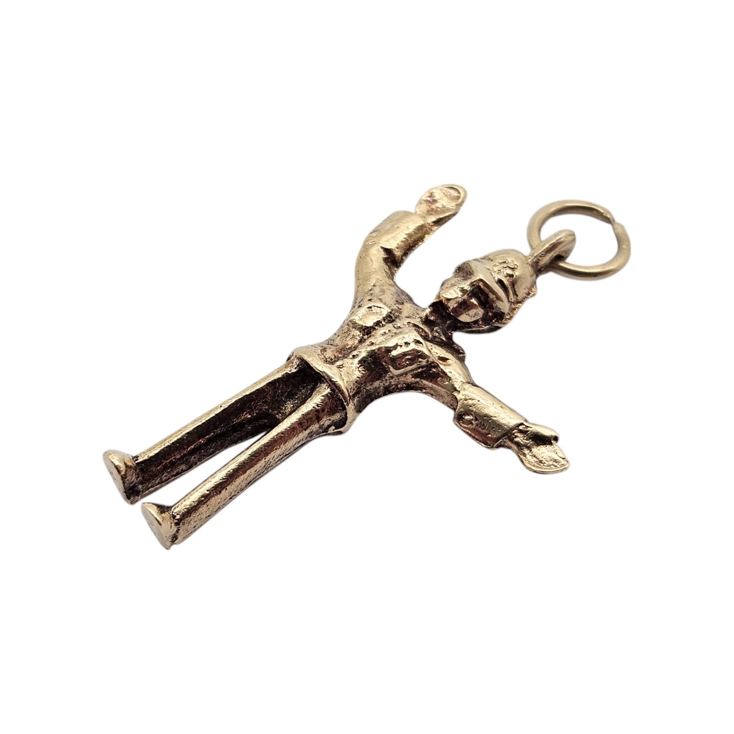 9ct 375 Yellow Gold Traffic Policeman 1975 L 2.5 cm 3.8 g.
