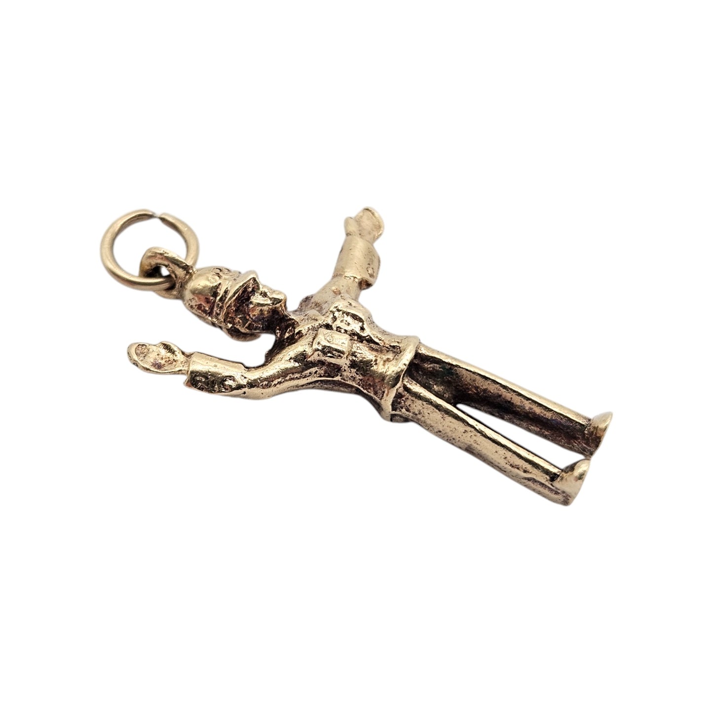 9ct 375 Yellow Gold Traffic Policeman 1975 L 2.5 cm 3.8 g.