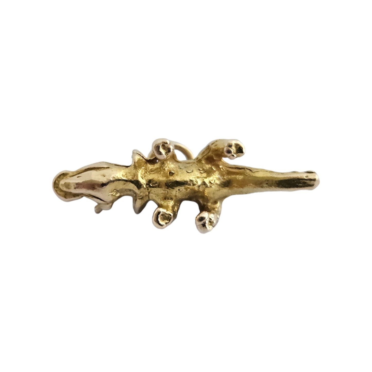 9ct 375 Yellow Gold Triceratops Dinosaur Charm 1959 L 2.5 cm 3.4 g