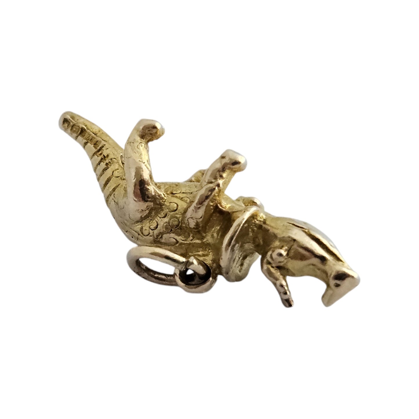 9ct 375 Yellow Gold Triceratops Dinosaur Charm 1959 L 2.5 cm 3.4 g