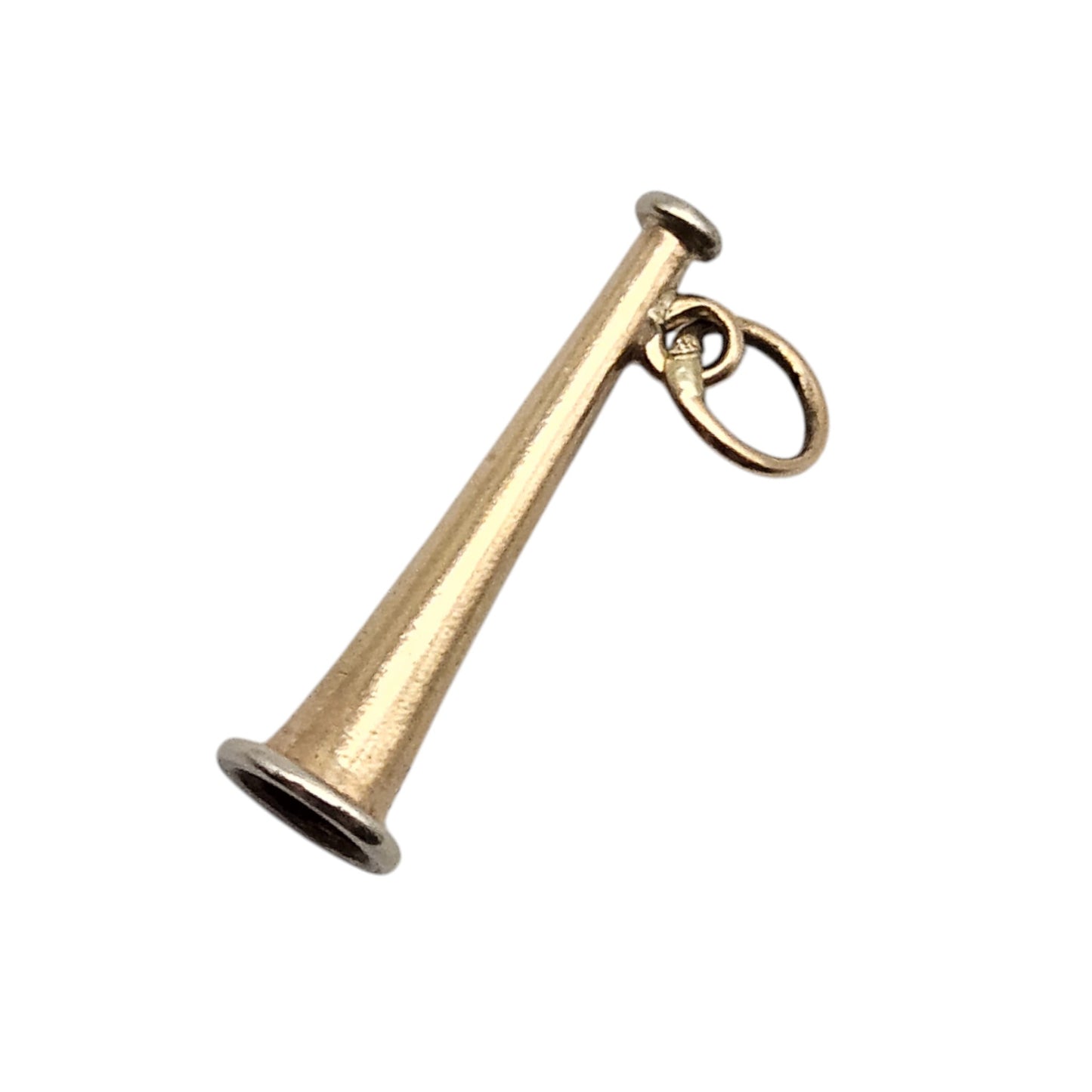 9ct 375 Yellow Gold Trumped Charm 1954 L 1.8 cm 0.6 g.