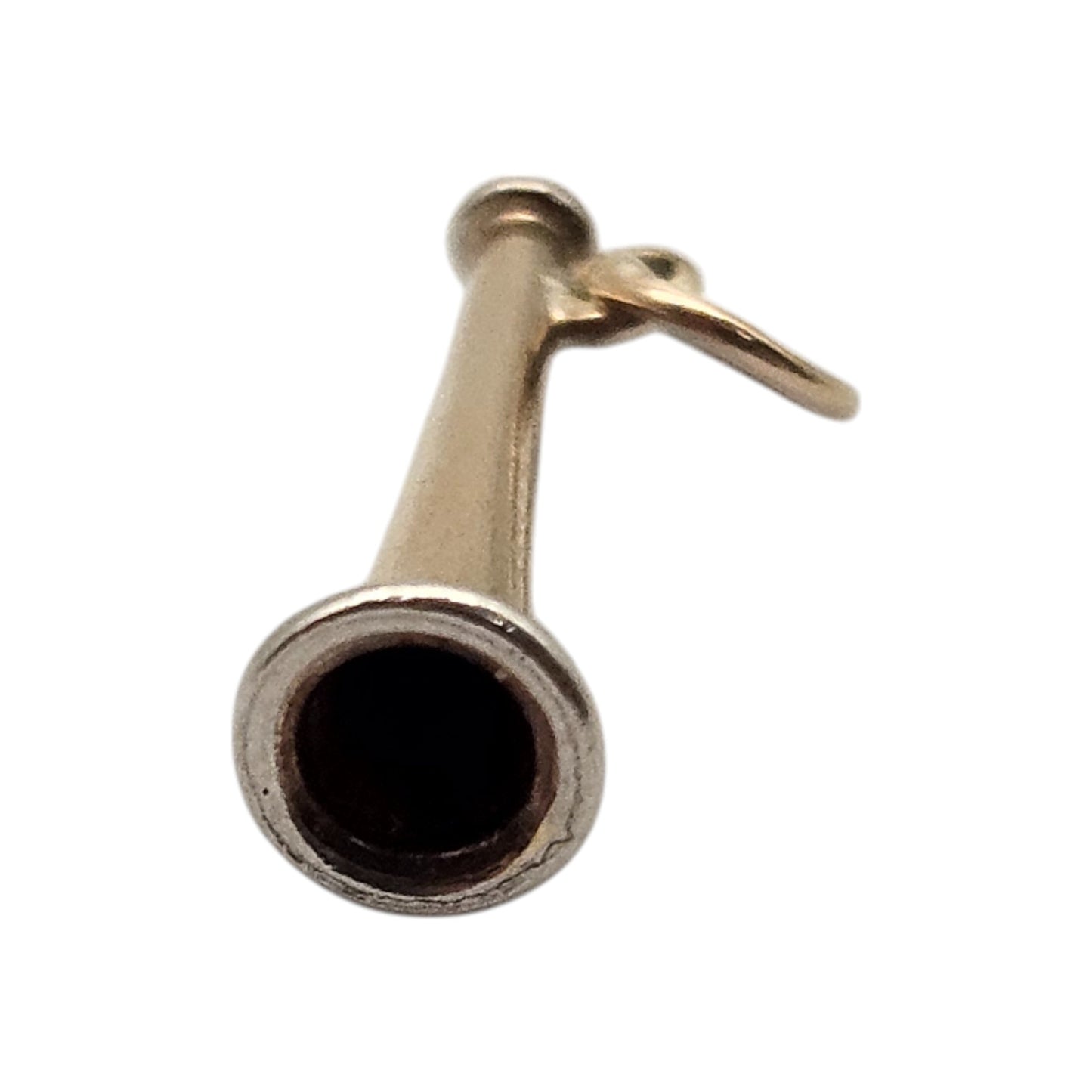 9ct 375 Yellow Gold Trumped Charm 1954 L 1.8 cm 0.6 g.