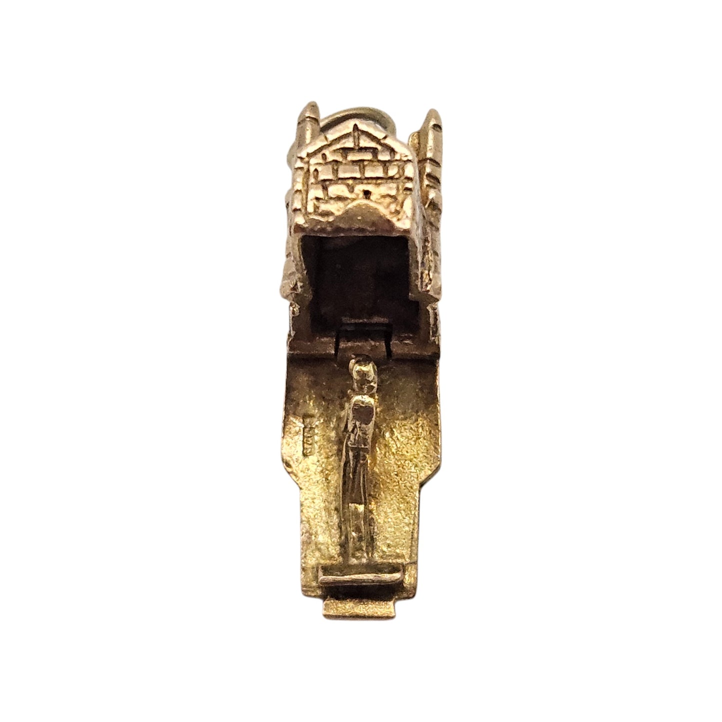 9ct 375 Yellow Gold Wedding In Church Opening Charm 1969 L 1.3 cm 3.3 g.