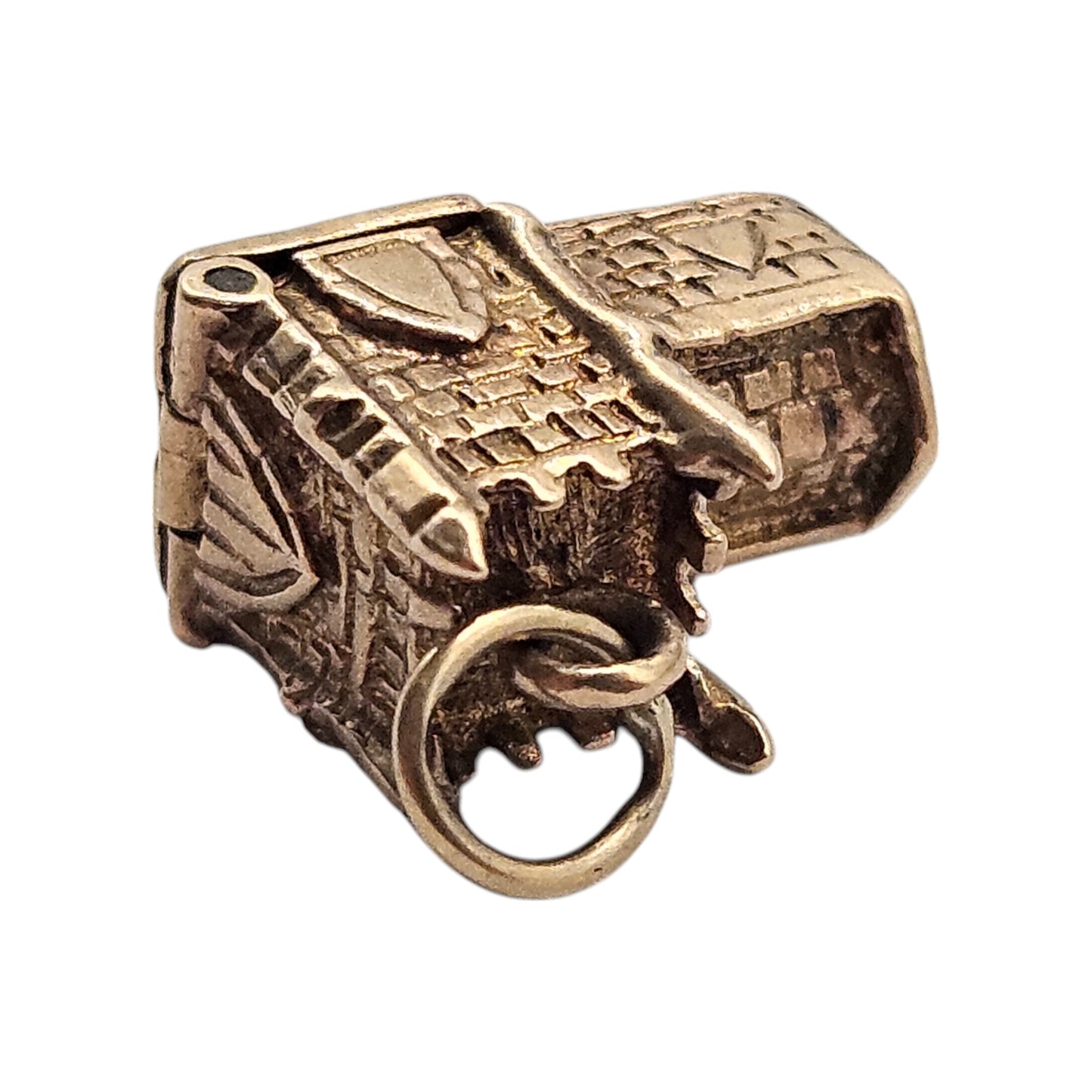 9ct 375 Yellow Gold Wedding In Church Opening Charm 1969 L 1.3 cm 3.3 g.