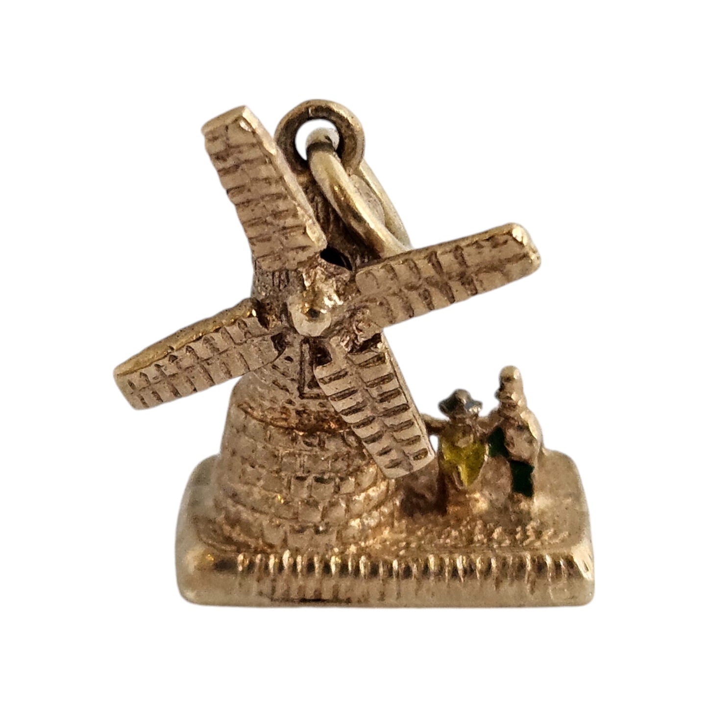 9ct 375 Yellow Gold Windmill Articulated Charm 1966 L 2.0 cm 3.9 g