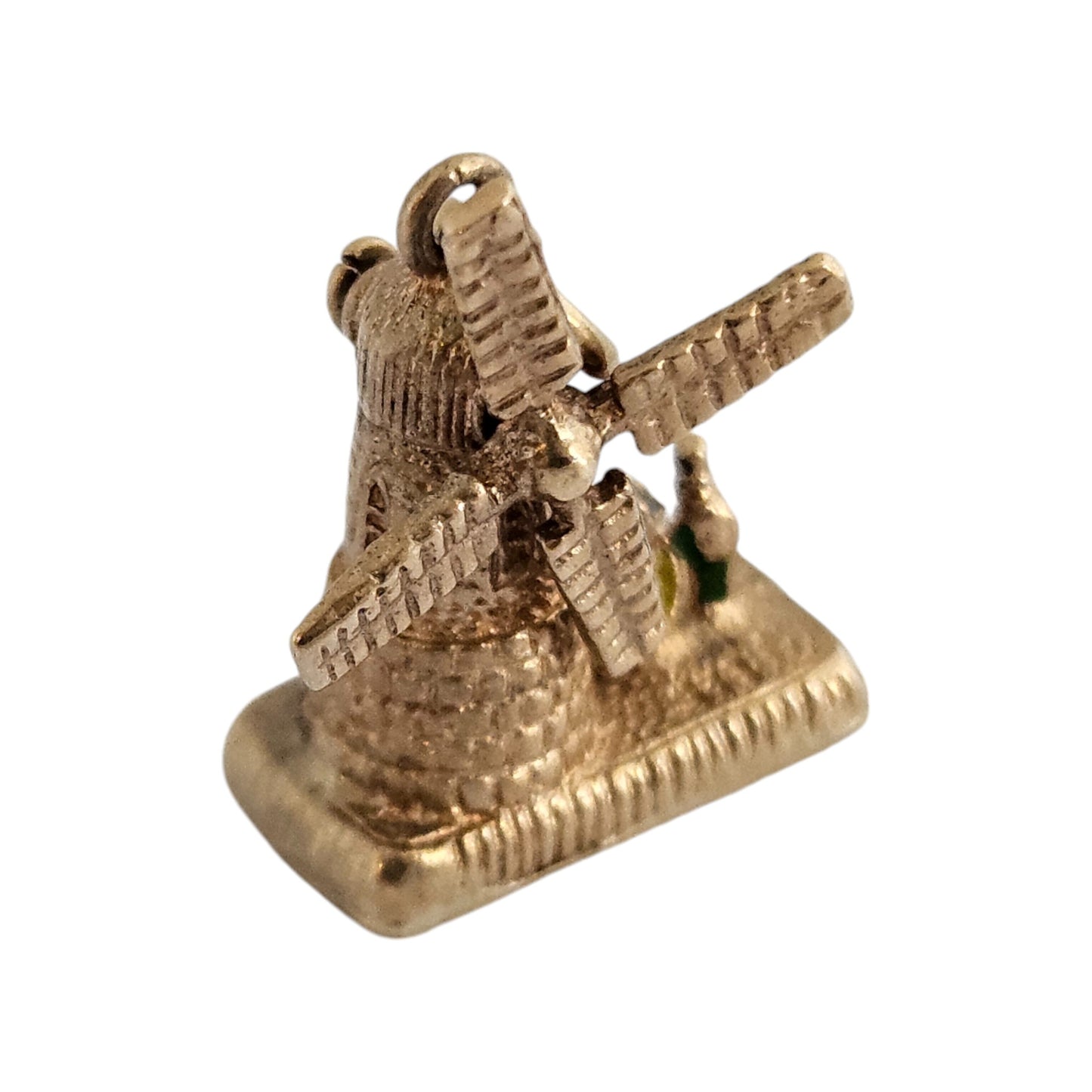 9ct 375 Yellow Gold Windmill Articulated Charm 1966 L 2.0 cm 3.9 g