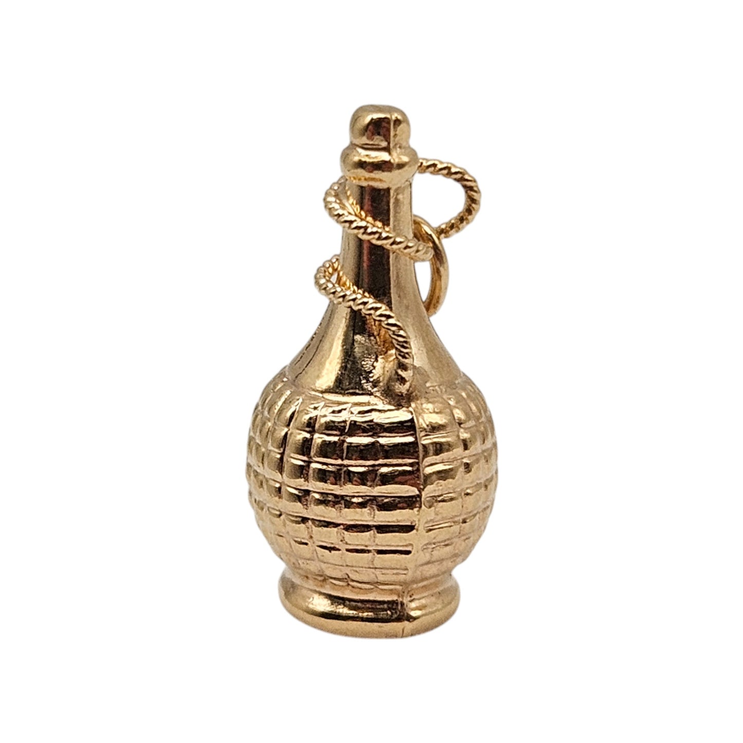 9ct Yellow Gold Wine Bottle Charm 2.0 cm 1.1 g.