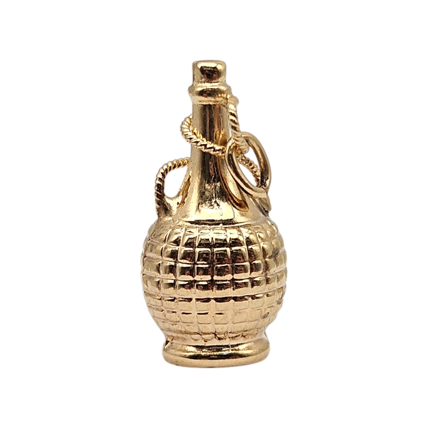 9ct Yellow Gold Wine Bottle Charm 2.0 cm 1.1 g.